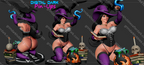 Digital Dark Pin-Ups Witch – 1:12 Scale Print-to-Order Model