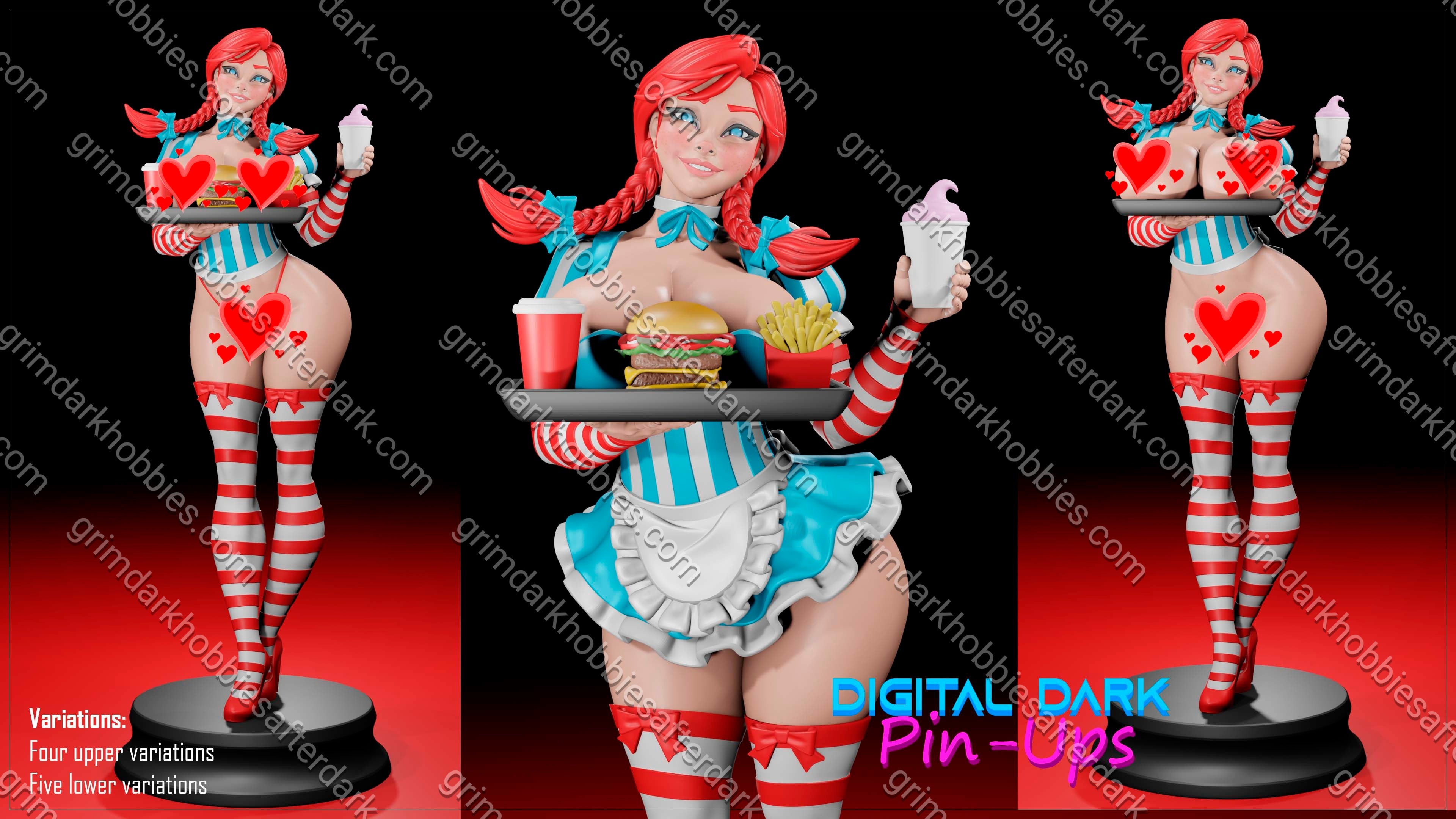 Digital Dark Pin-Ups Wendy – 1:24 Scale Print-to-Order Model