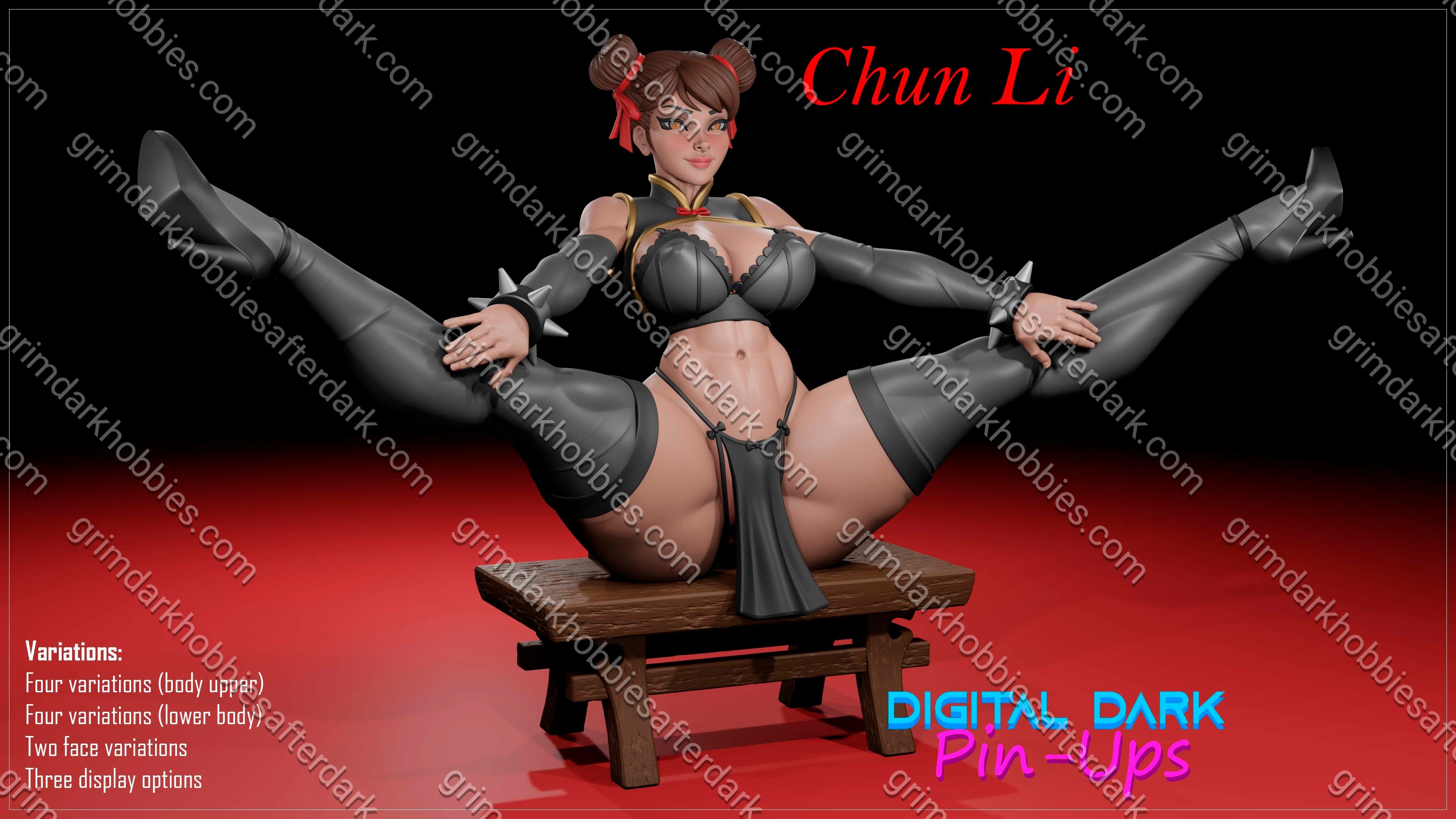 Digital Dark Pin-Ups Chun Li – 1:10-1:4 Scale Print-to-Order Model