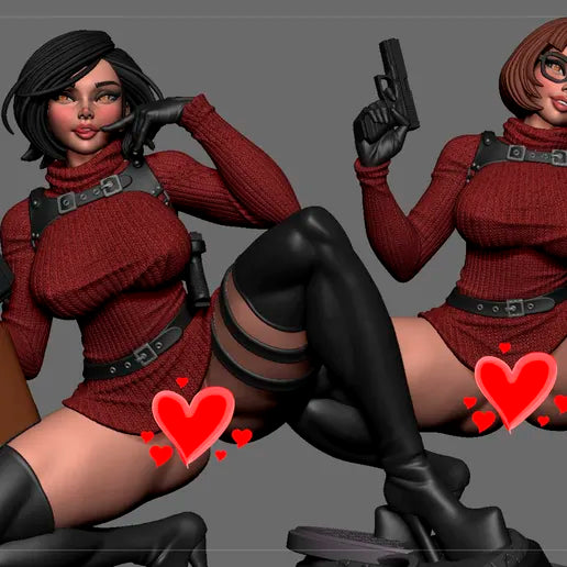 Digital Dark Pin-Ups FUTA Ada Wong – 1:10-1:4 Scale Print-to-Order Model