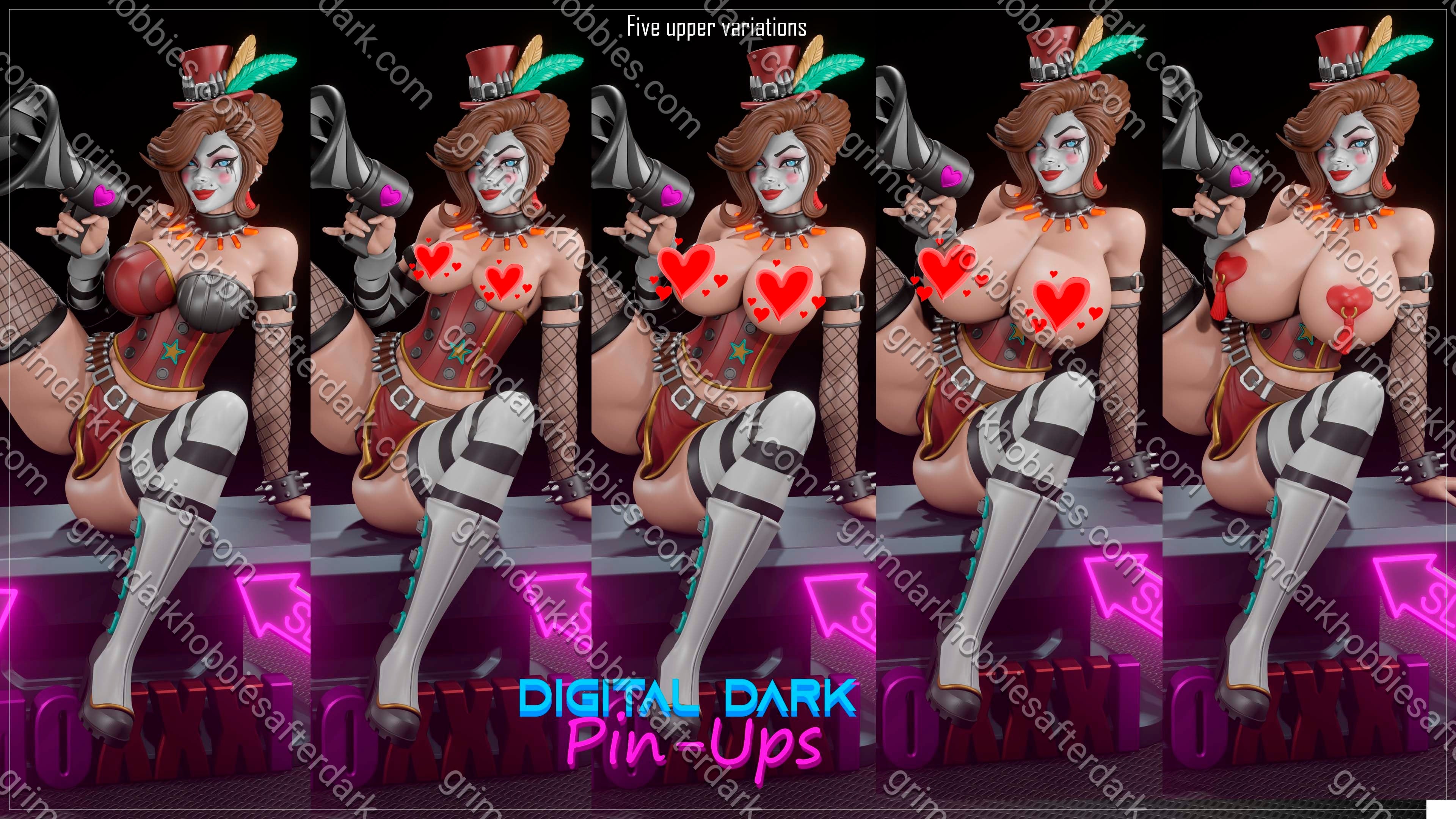 Digital Dark Pin-Ups FUTA Moxxi – 1:24 Scale Print-to-Order Model