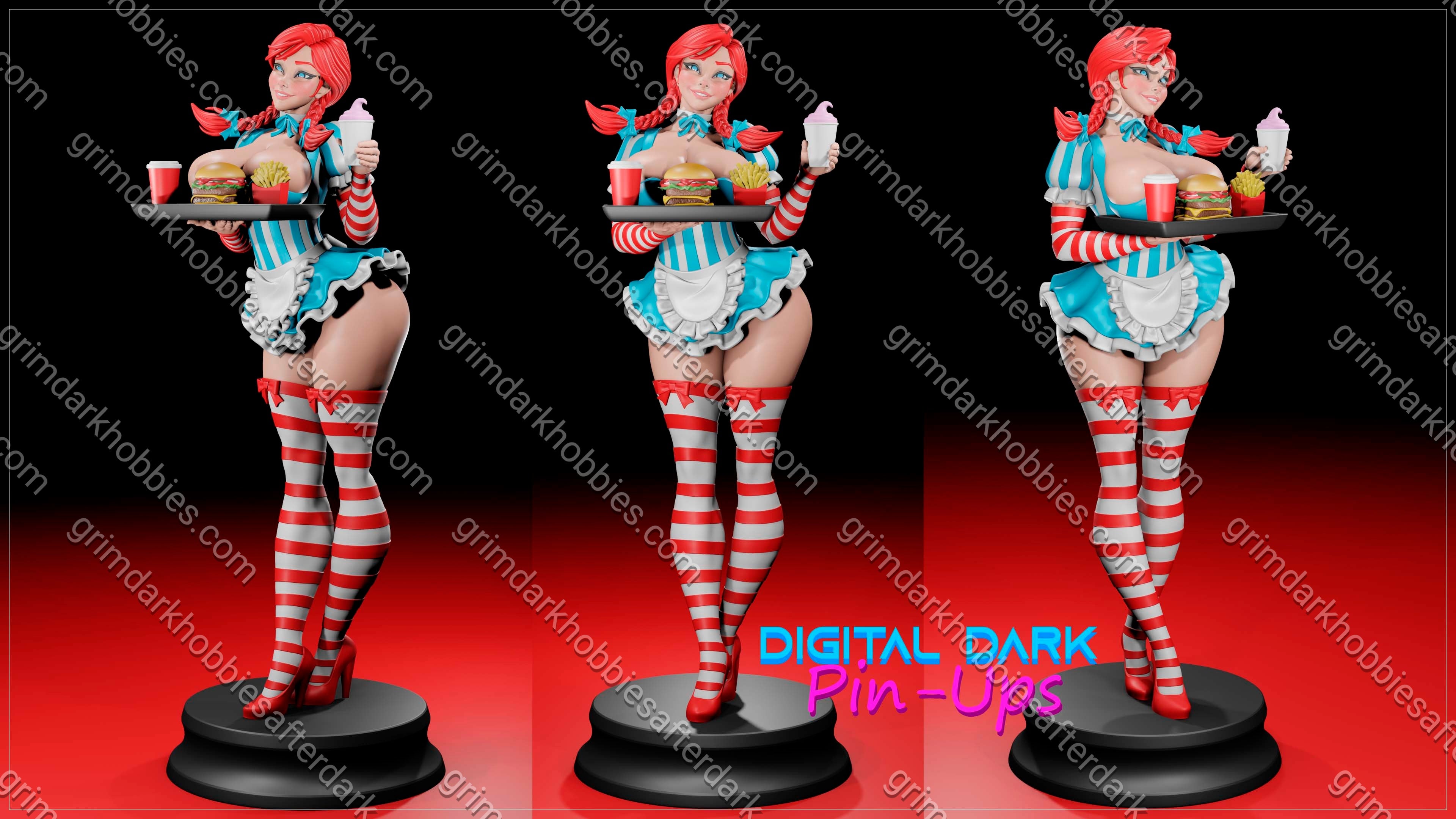 Digital Dark Pin-Ups Wendy – 1:24 Scale Print-to-Order Model