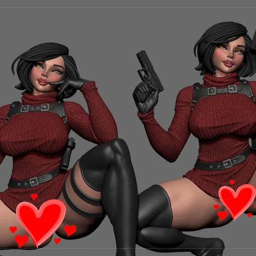 Digital Dark Pin-Ups FUTA Ada Wong – 1:10-1:4 Scale Print-to-Order Model