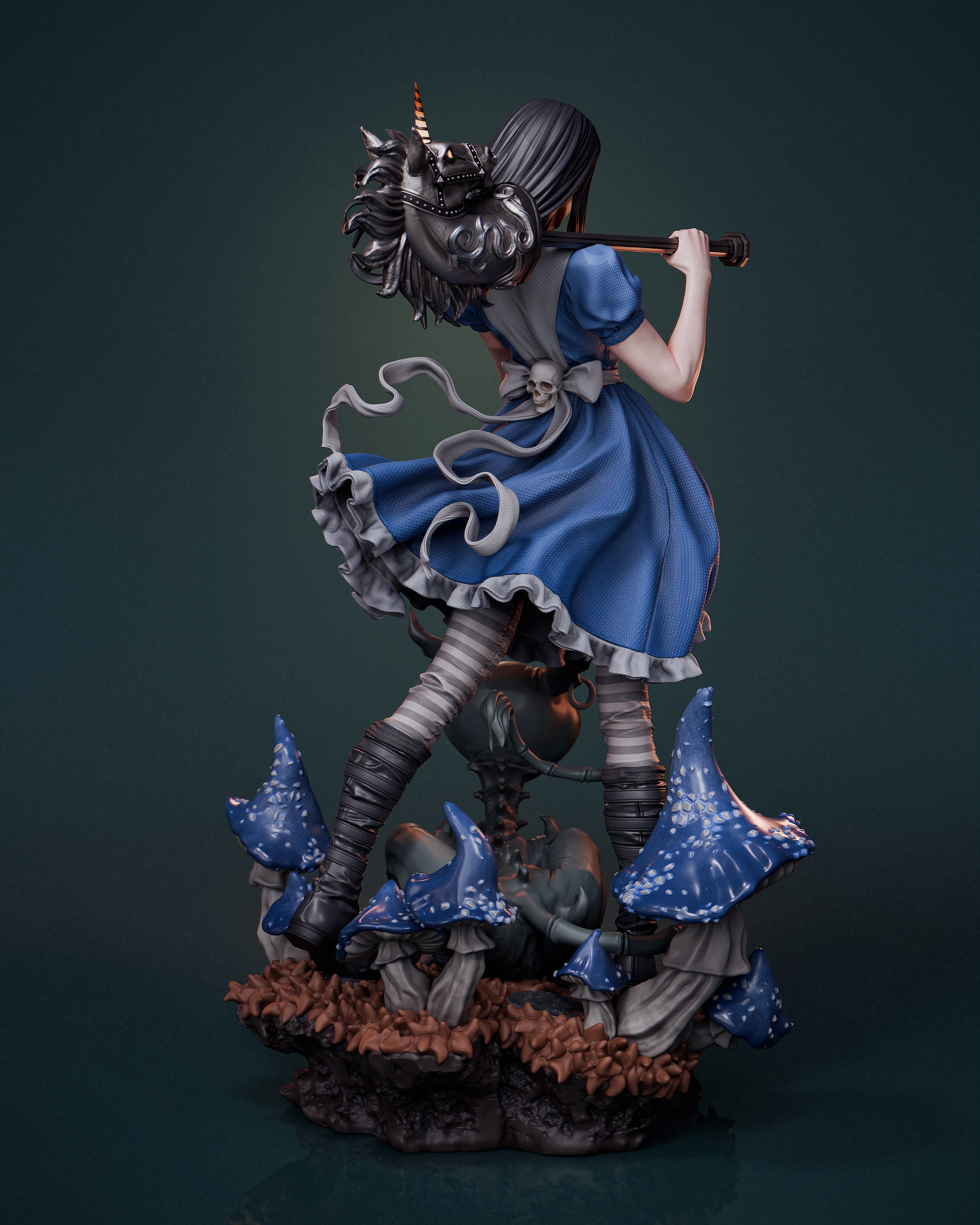 ABE3D Alice Liddell Fan Art 1:10 - 1:4 Scale Print-to-Order 3D Printed Resin Model Kit