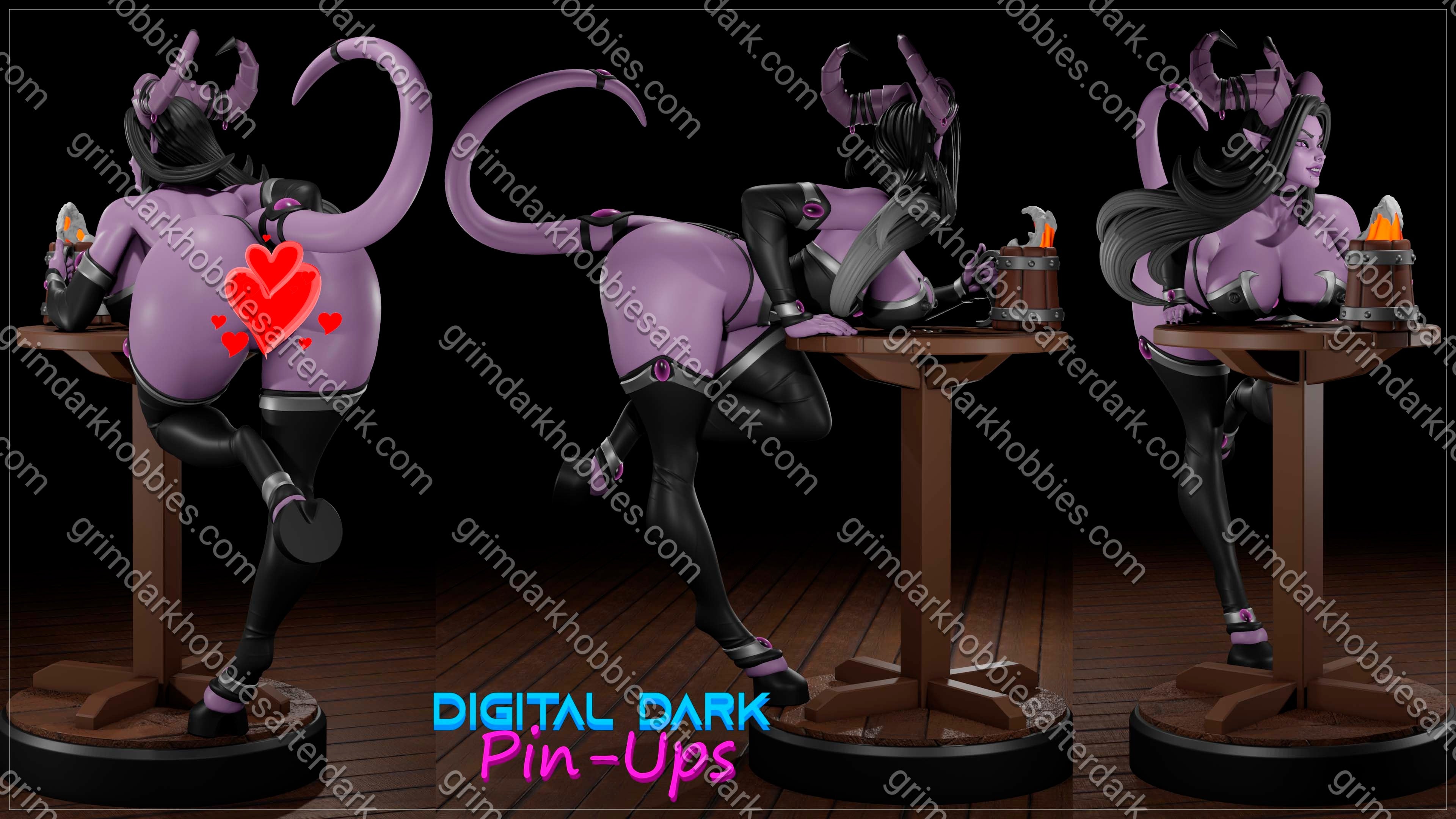 Digital Dark Pin-Ups Lainuura – 1:24 Scale Print-to-Order Model