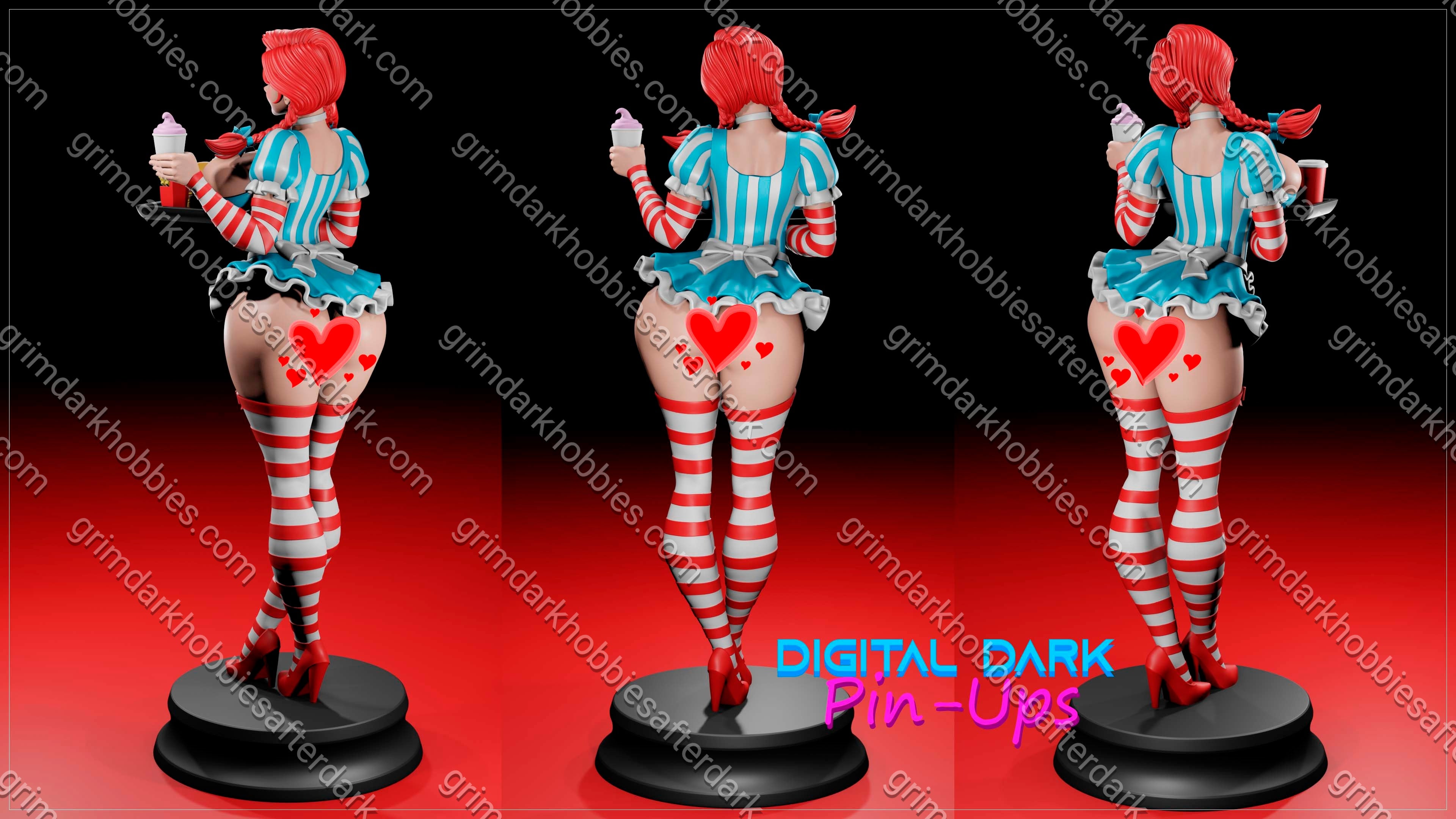 Digital Dark Pin-Ups Wendy – 1:24 Scale Print-to-Order Model