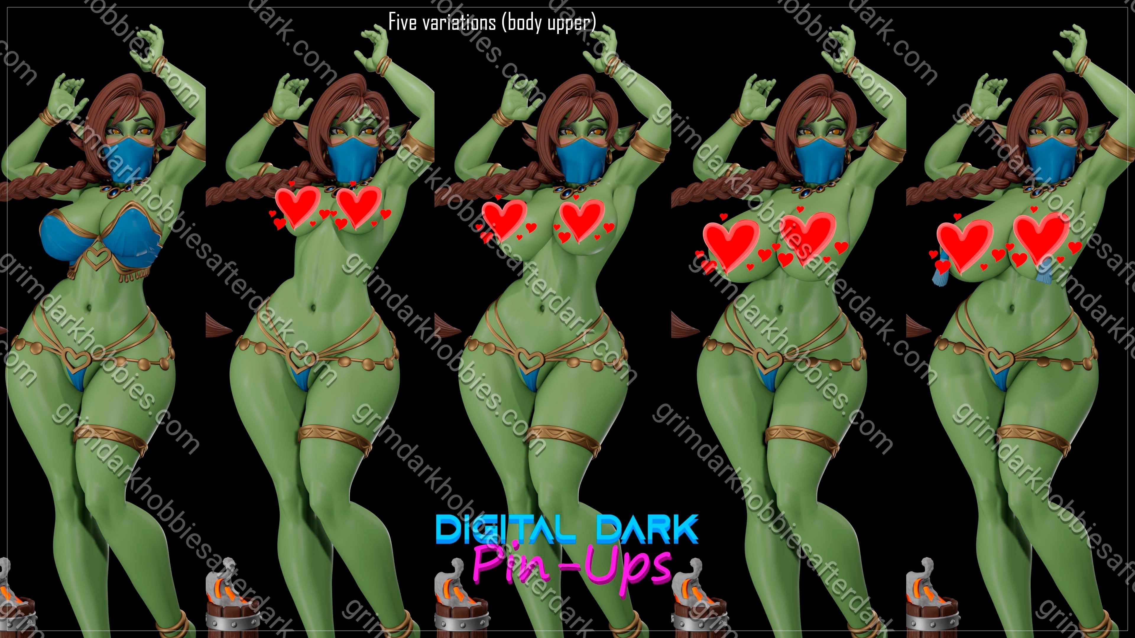 Digital Dark Pin-Ups Goblin Dancer – 1:10-1:4 Scale Print-to-Order Model