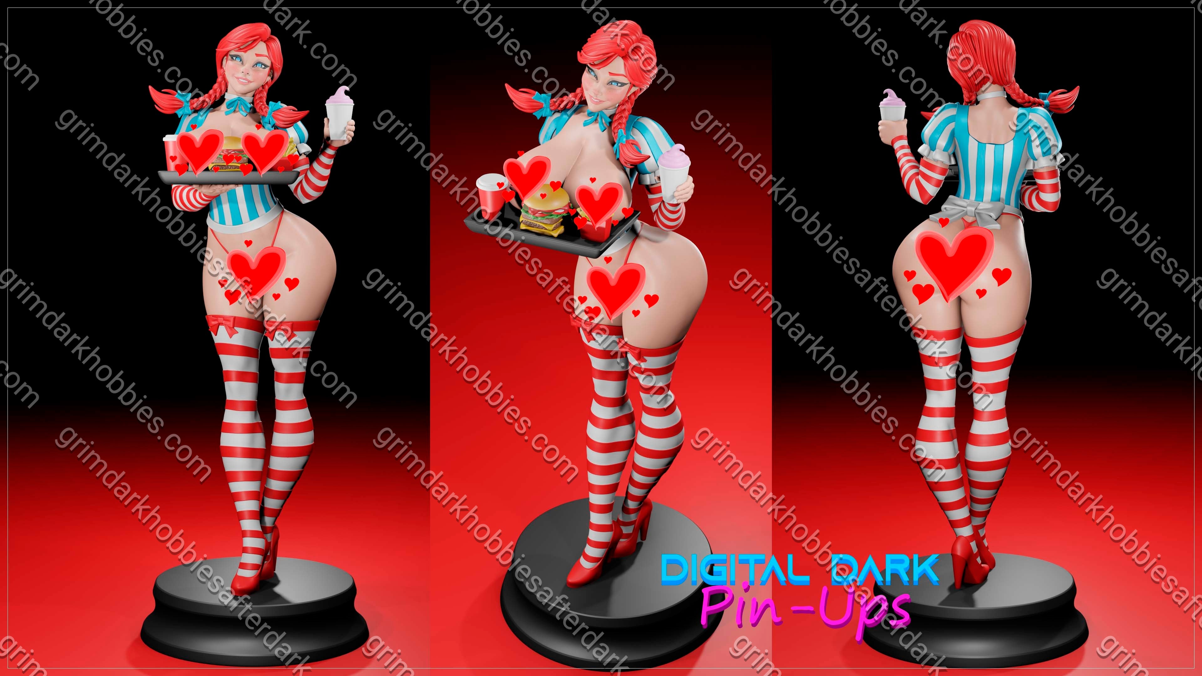 Digital Dark Pin-Ups Wendy – 1:24 Scale Print-to-Order Model
