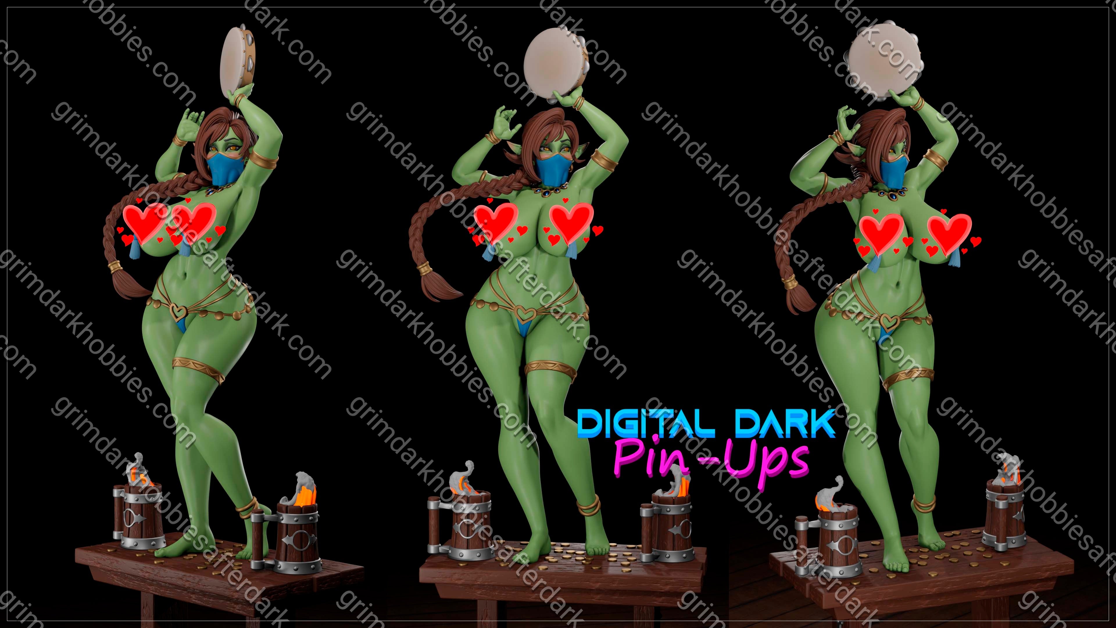 Digital Dark Pin-Ups Goblin Dancer – 1:10-1:4 Scale Print-to-Order Model