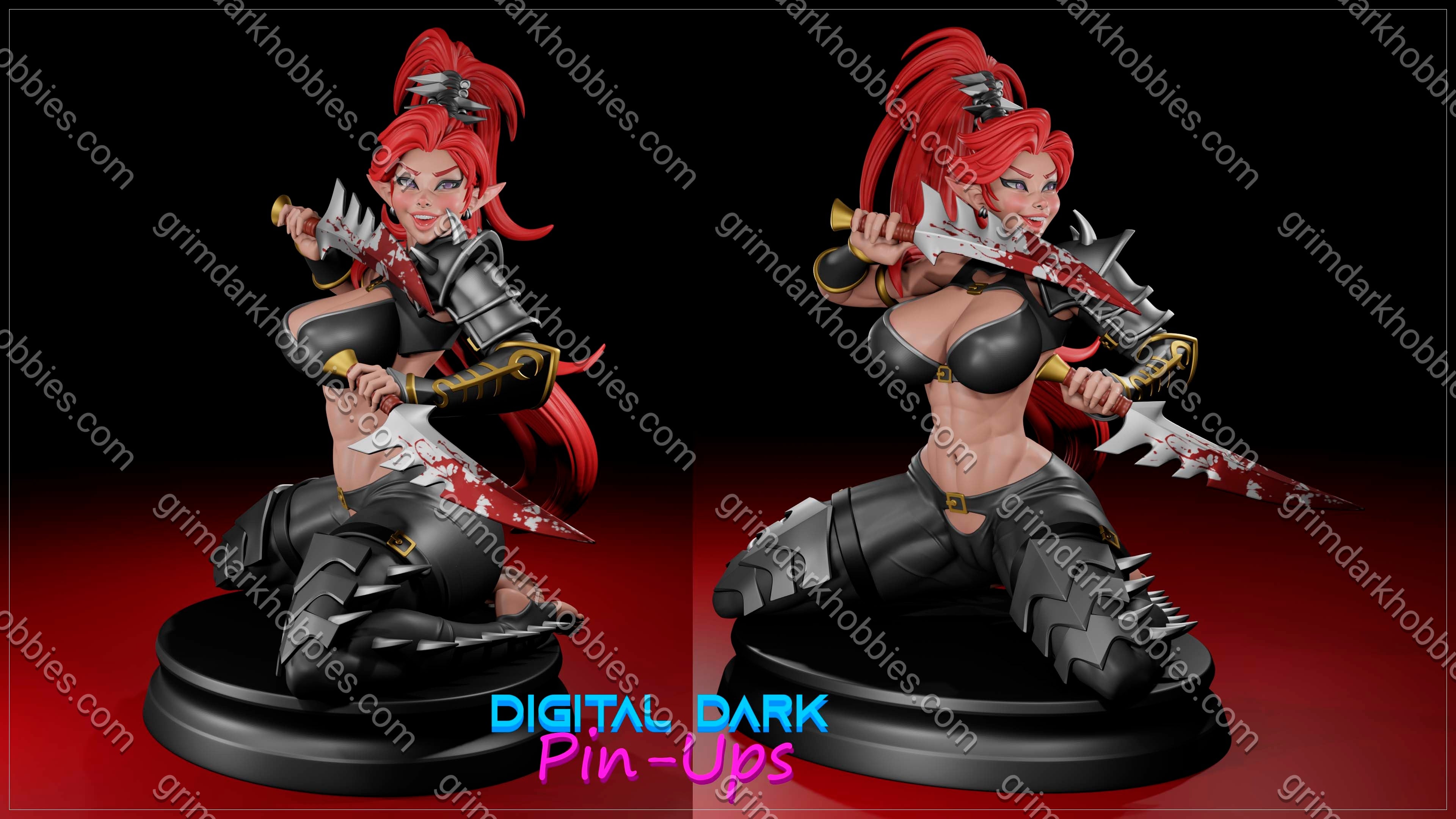 Digital Dark Pin-Ups Lelith Fan Art – 1:12 Scale Print-to-Order Model