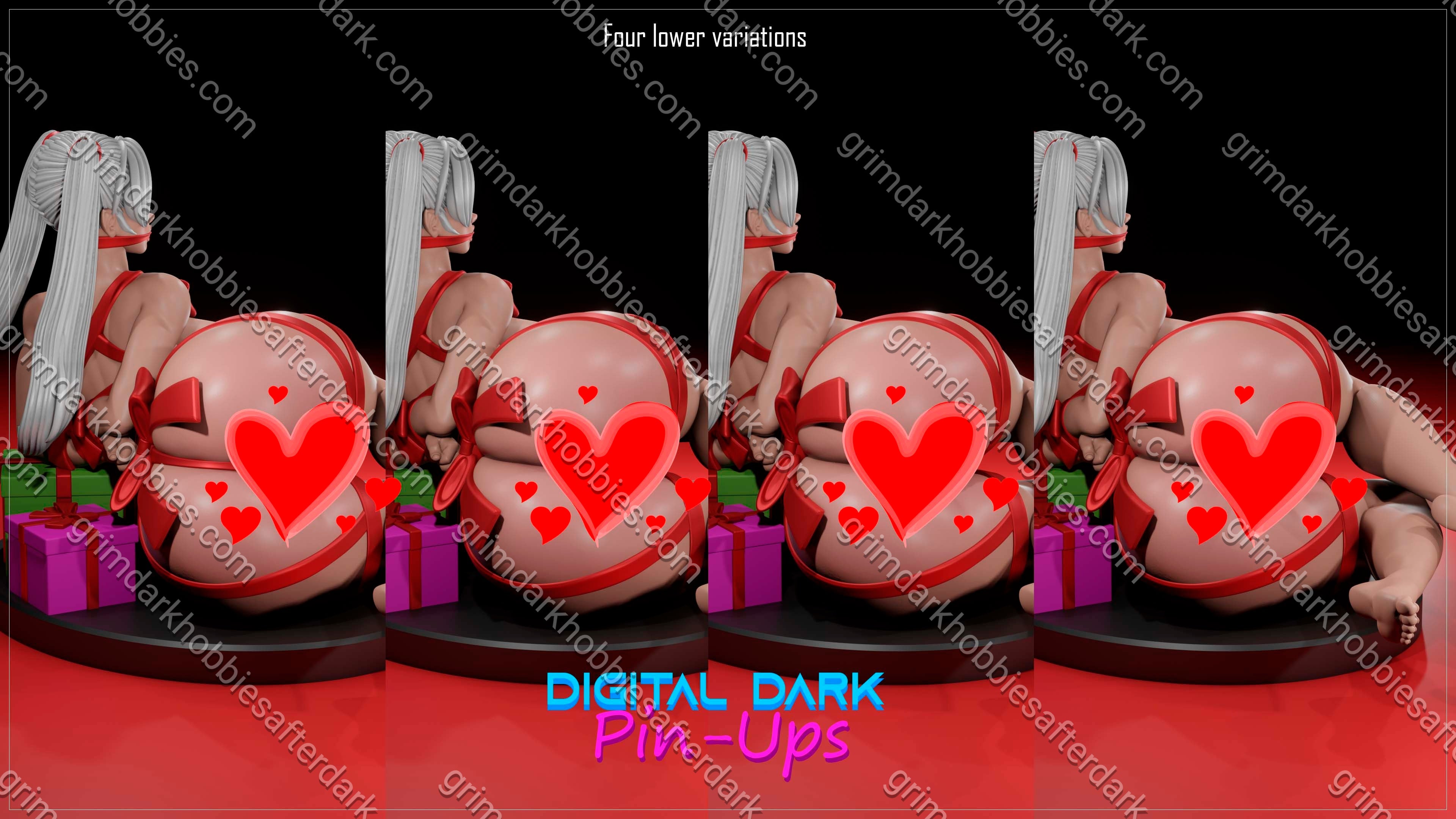 Digital Dark Pin-Ups Frieren Xmas Ribbon – 1:10-1:4 Scale Print-to-Order Model