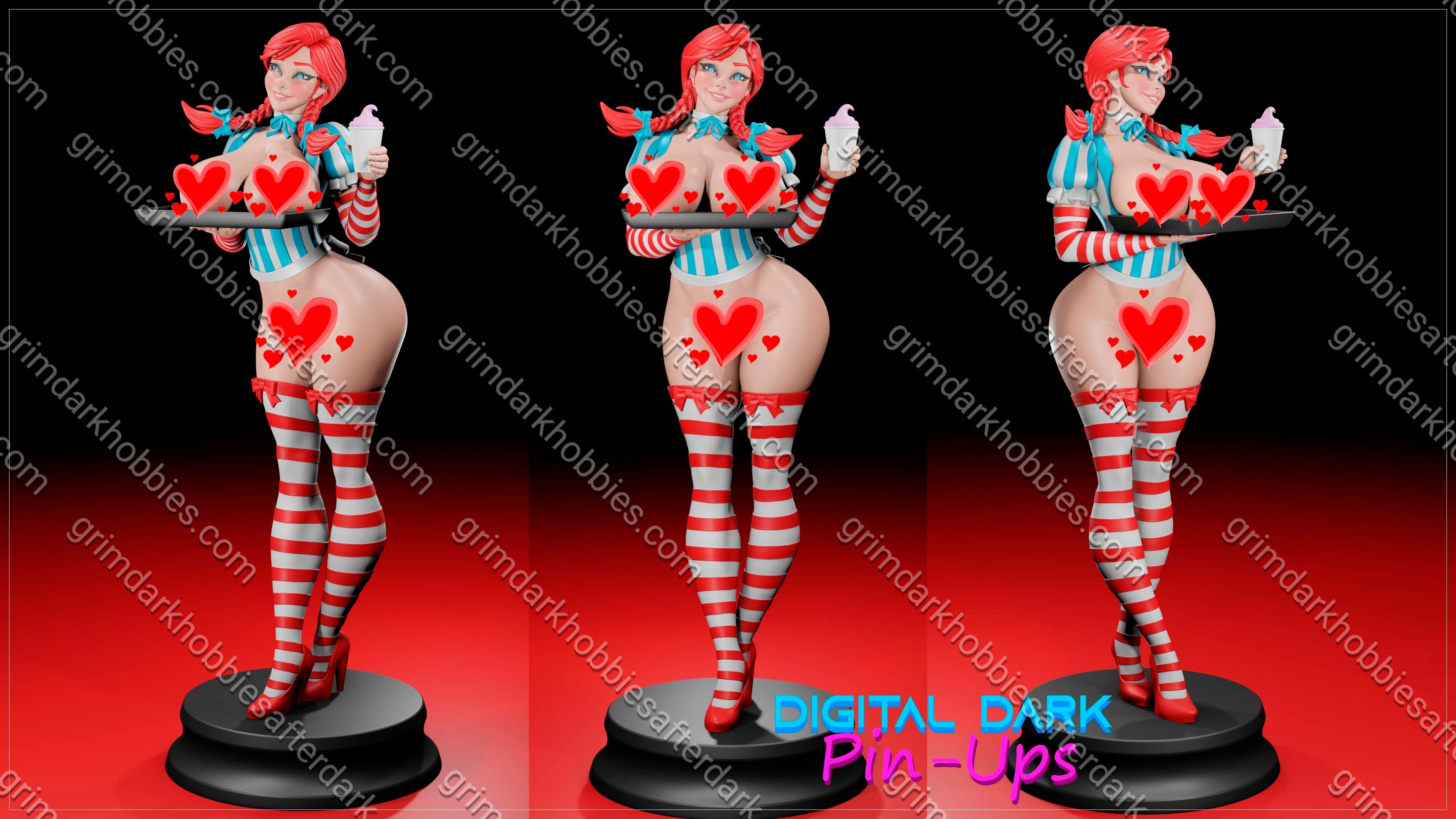 Digital Dark Pin-Ups Wendy – 1:24 Scale Print-to-Order Model