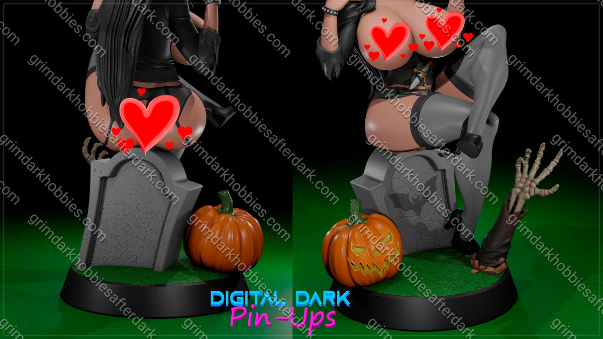 Digital Dark Pin-Ups FUTA Elvira – 1:10-1:4 Scale Print-to-Order Model