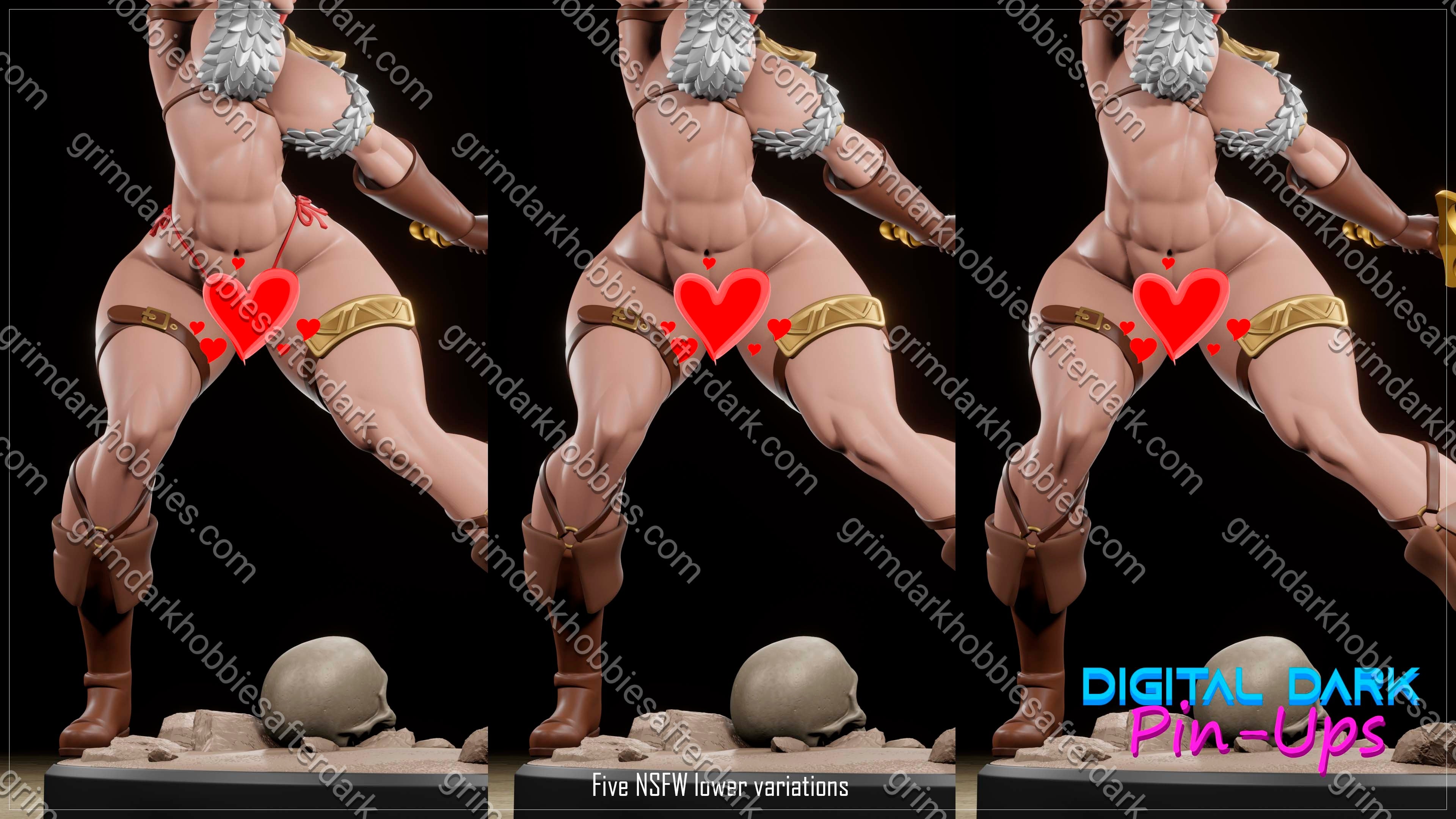 Digital Dark Pin-Ups Red Sonja – 1:24 Scale Print-to-Order Model