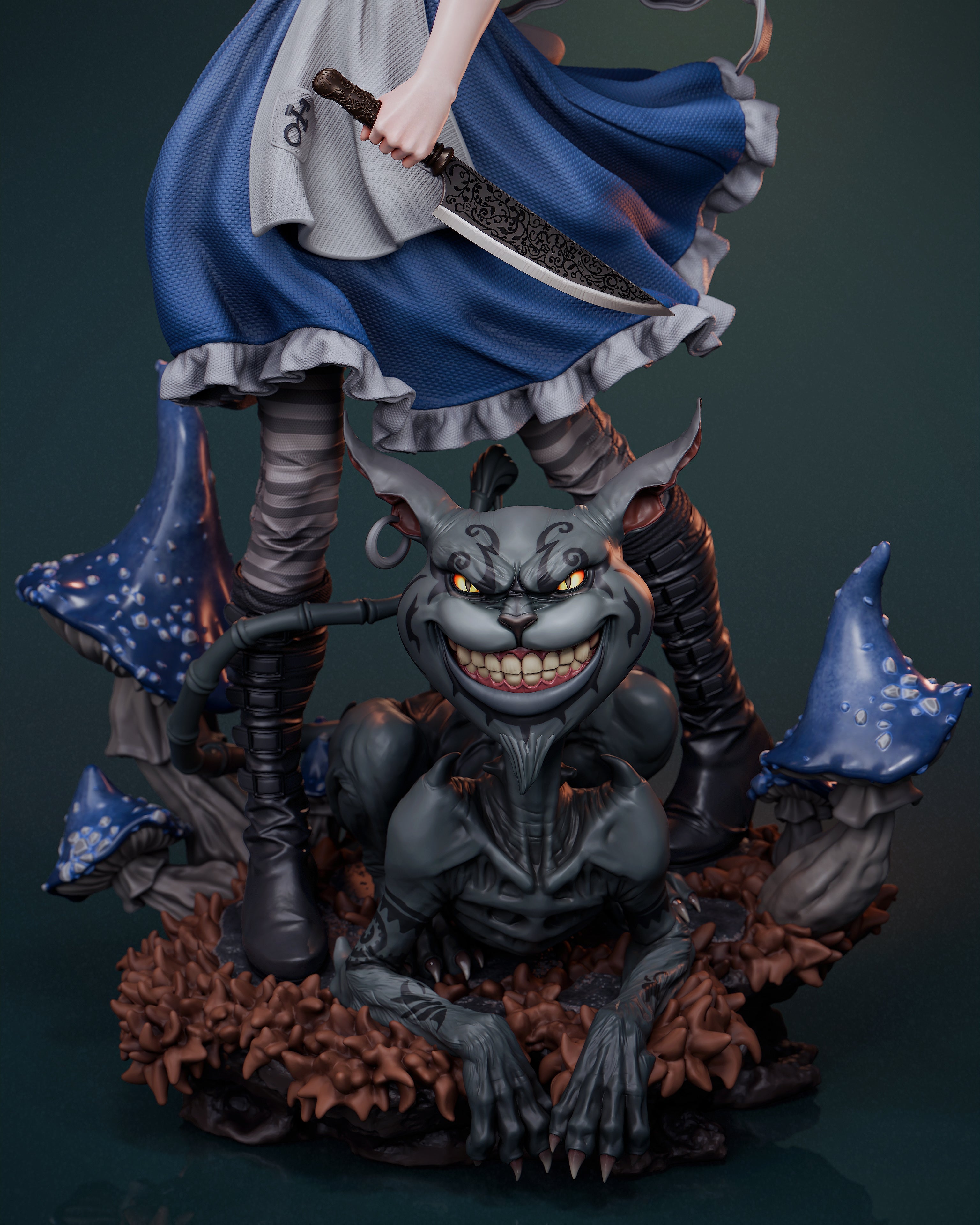 ABE3D Alice Liddell Fan Art 1:10 - 1:4 Scale Print-to-Order 3D Printed Resin Model Kit
