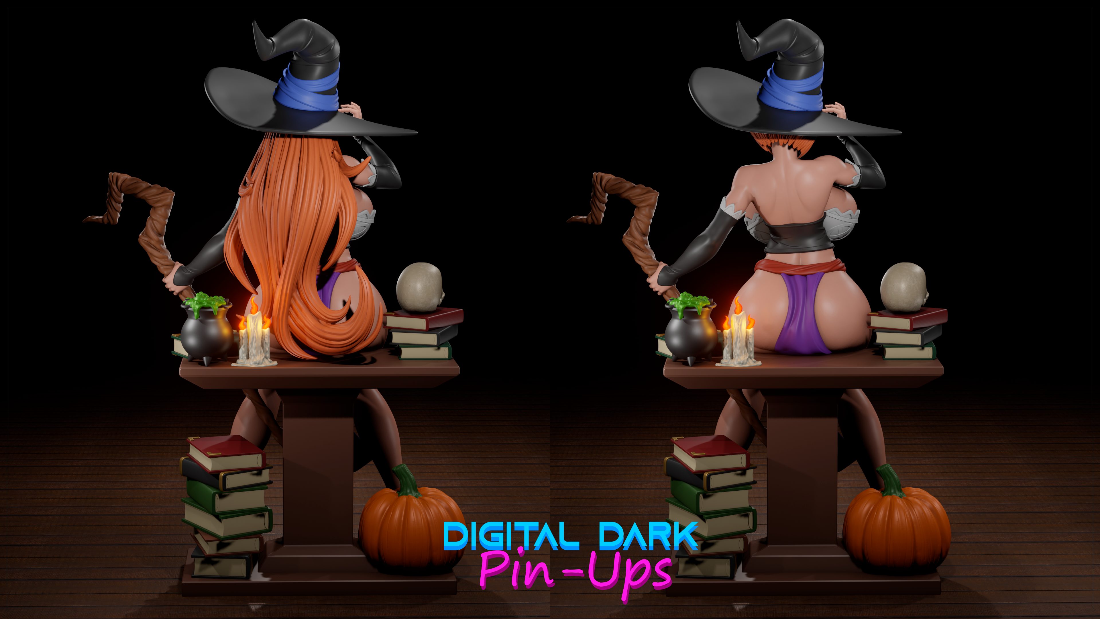 Digital Dark Pin-Ups Sorceress – 1:12 Scale Print-to-Order Model