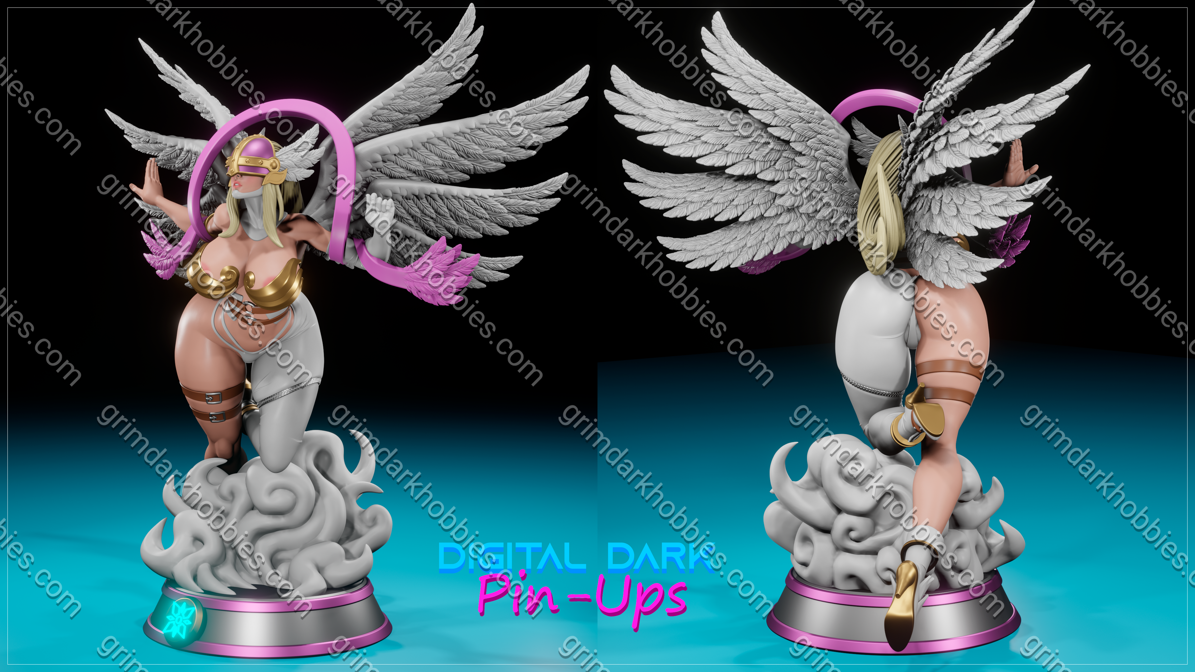 Digital Dark Pin-Ups Angewomon – 1:10-1:4 Scale Print-to-Order Model