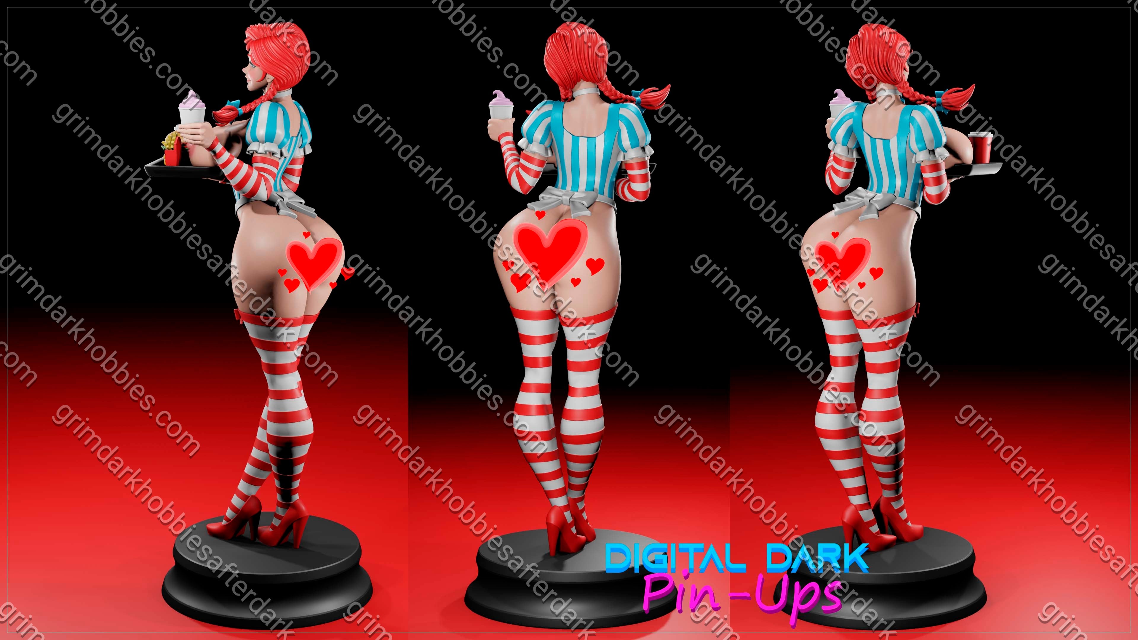 Digital Dark Pin-Ups Wendy – 1:24 Scale Print-to-Order Model