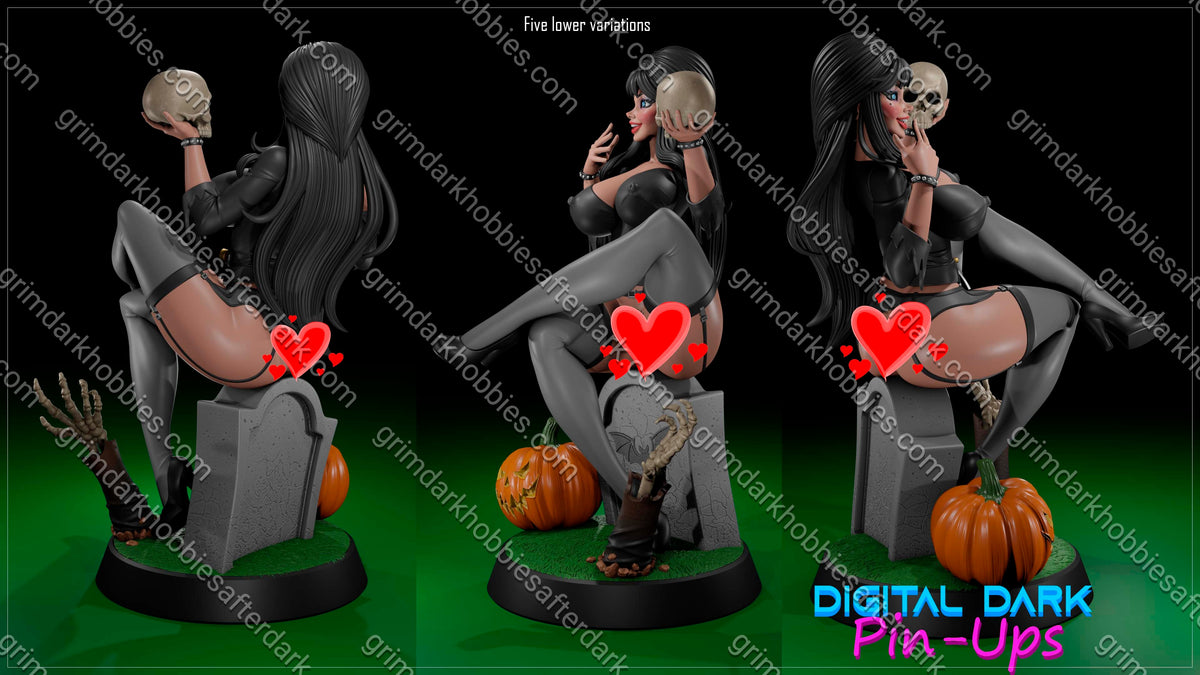 Digital Dark Pin-Ups FUTA Elvira – 1:10-1:4 Scale Print-to-Order Model