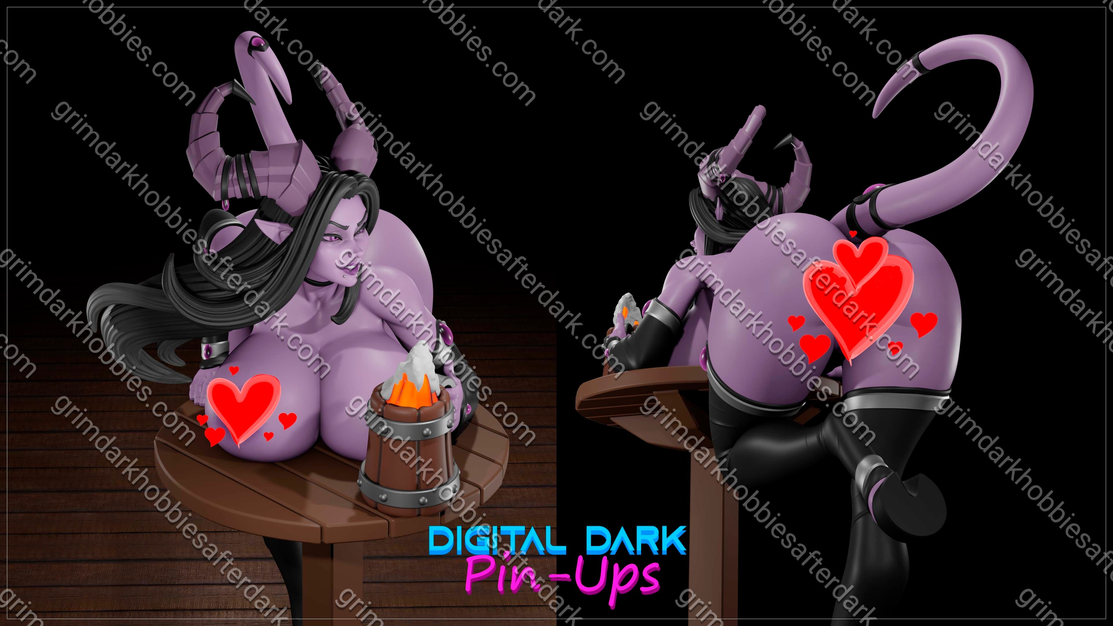 Digital Dark Pin-Ups Lainuura – 1:24 Scale Print-to-Order Model