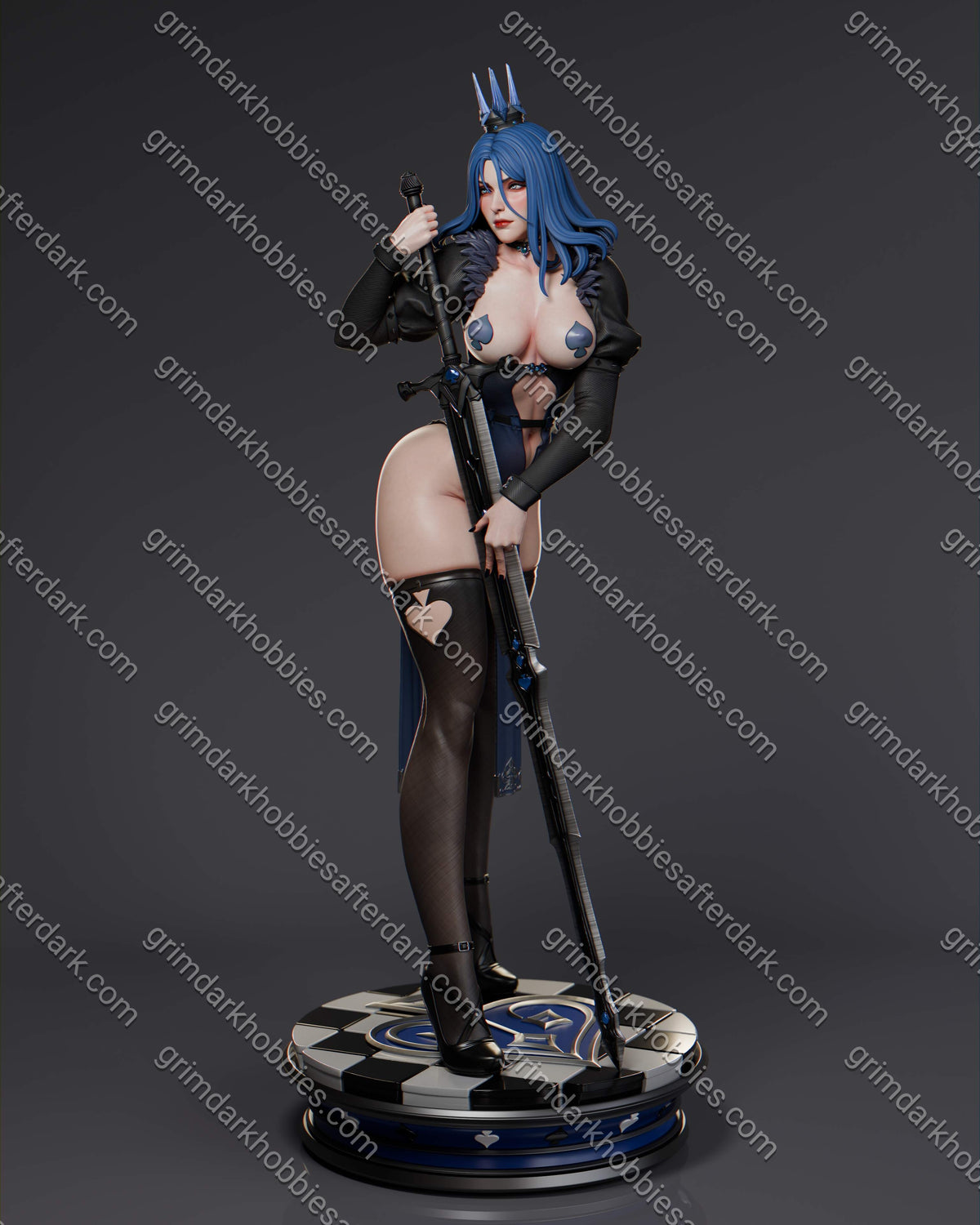Abe3D Queen of Spades – 1:24 Scale Print-to-Order Model