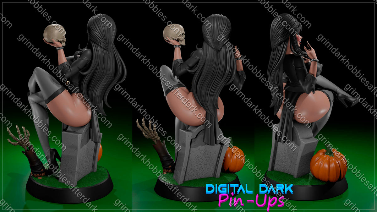 Digital Dark Pin-Ups FUTA Elvira – 1:10-1:4 Scale Print-to-Order Model