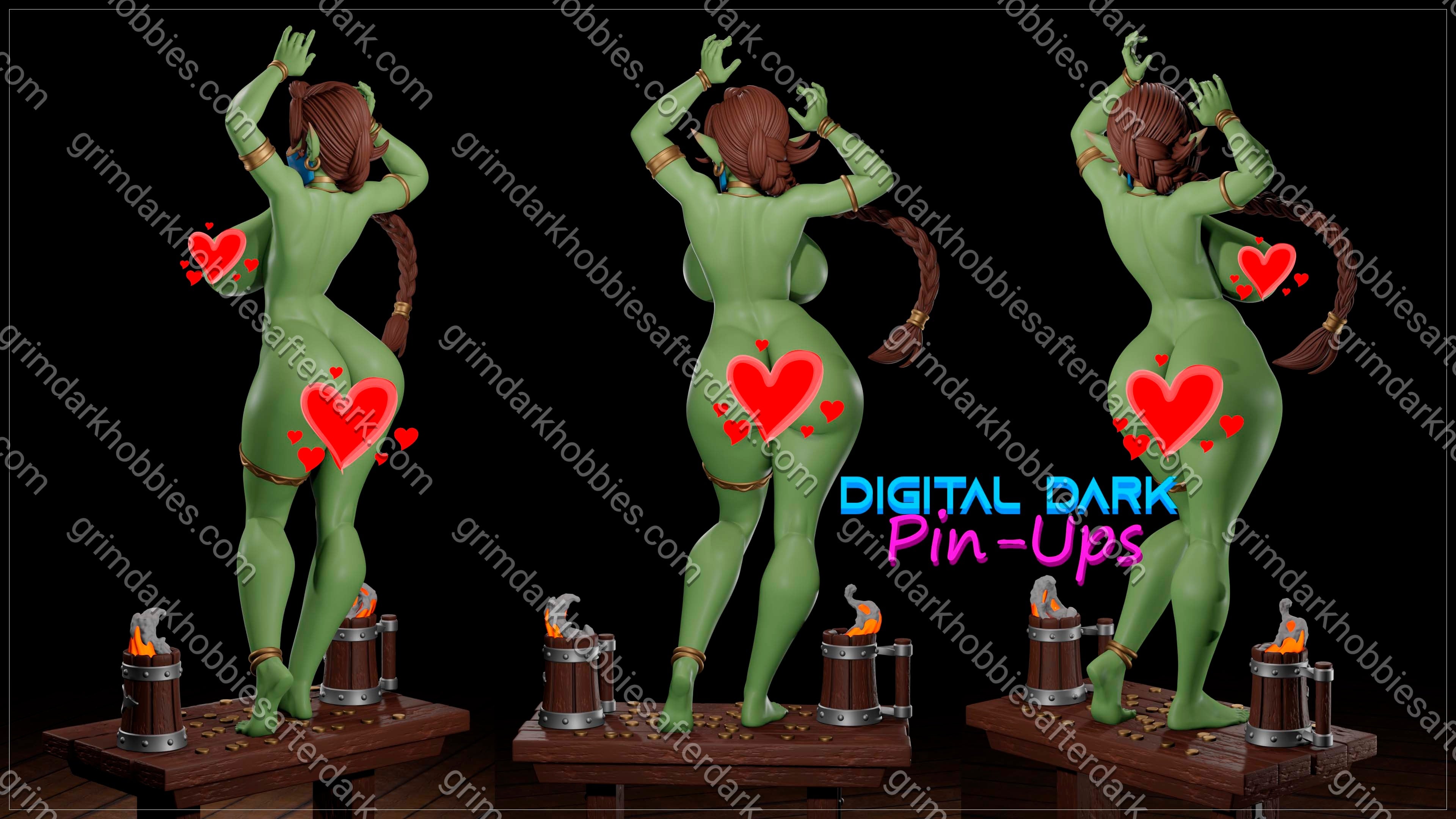 Digital Dark Pin-Ups Goblin Dancer – 1:10-1:4 Scale Print-to-Order Model