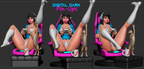 Digital Dark Pin-Ups Gamer Girl 1 – 1:10-1:4 Scale Print-to-Order 3D Printed Resin Model Kit