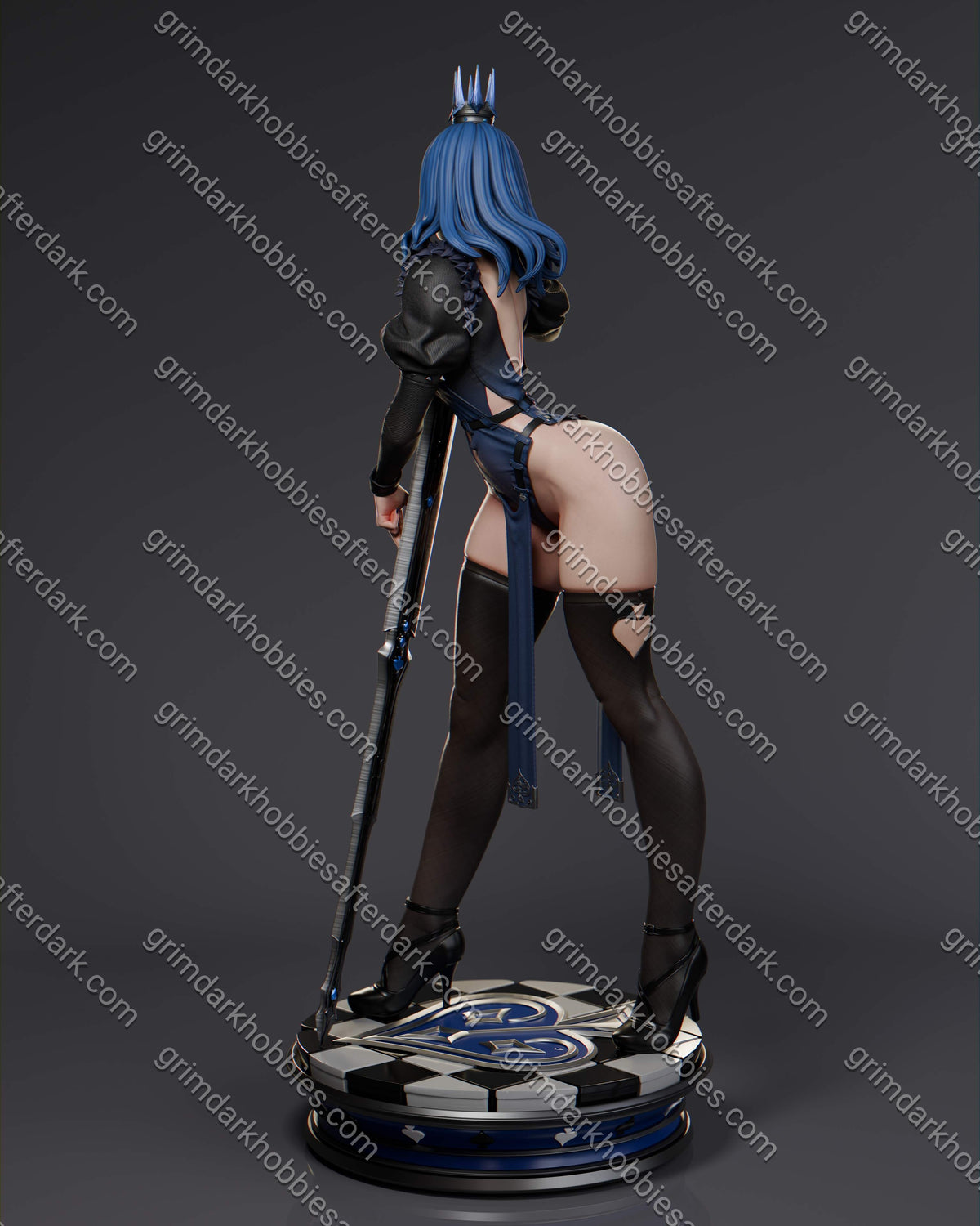 Abe3D Queen of Spades – 1:24 Scale Print-to-Order Model