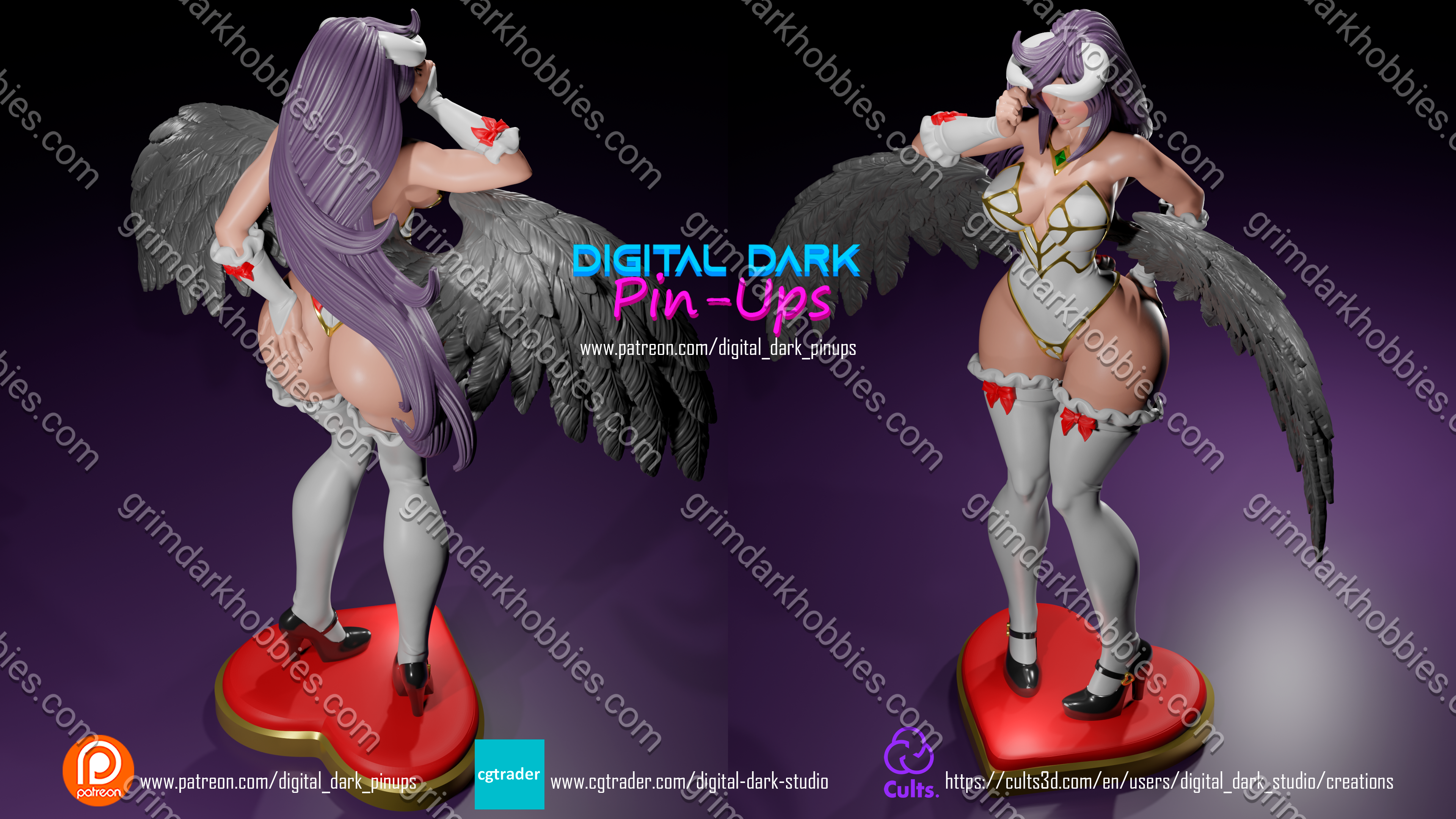 Digital Dark Pin-Ups Albedo – 1:12 Scale Print-to-Order Model