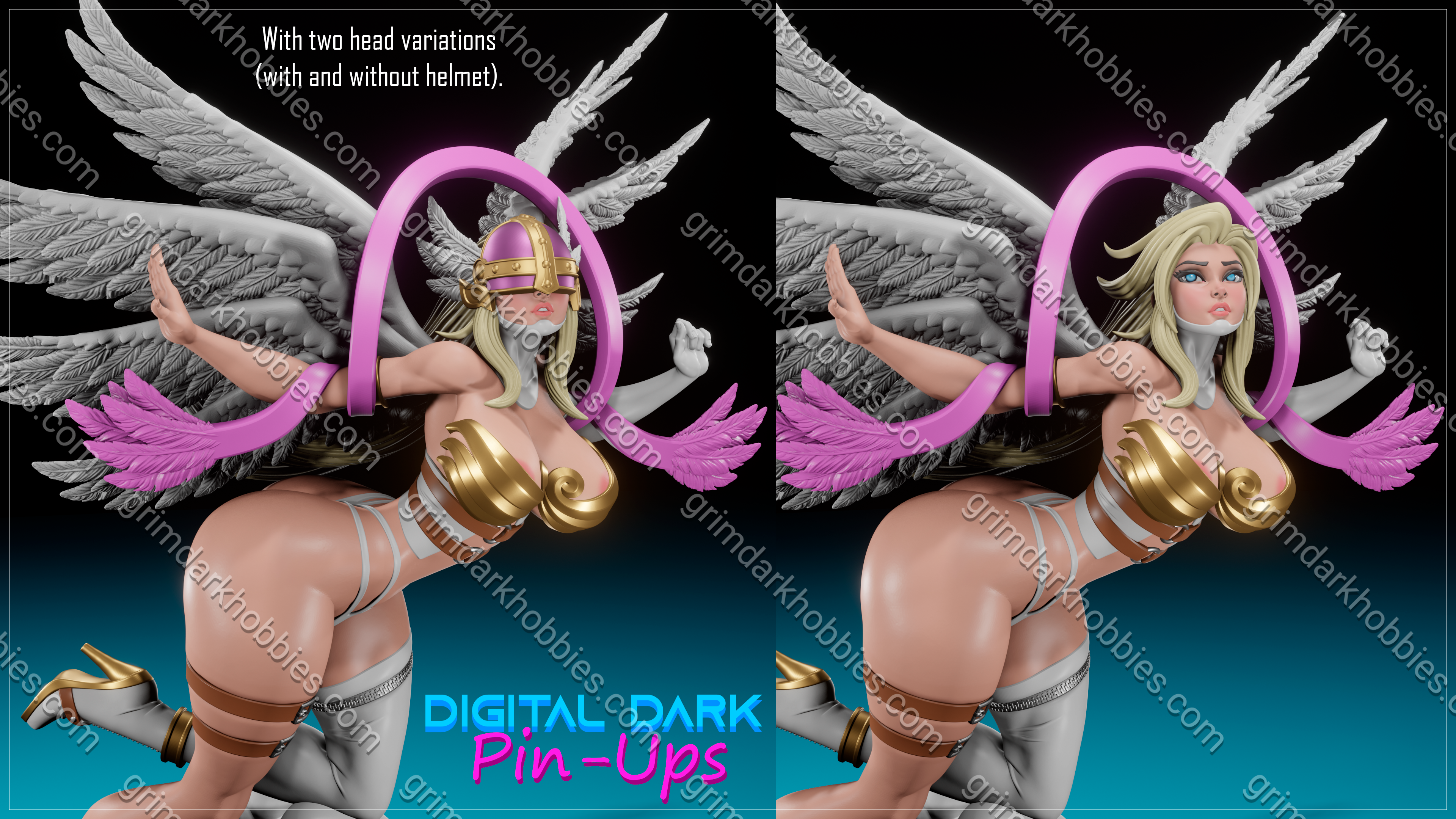 Digital Dark Pin-Ups Angewomon – 1:10-1:4 Scale Print-to-Order Model