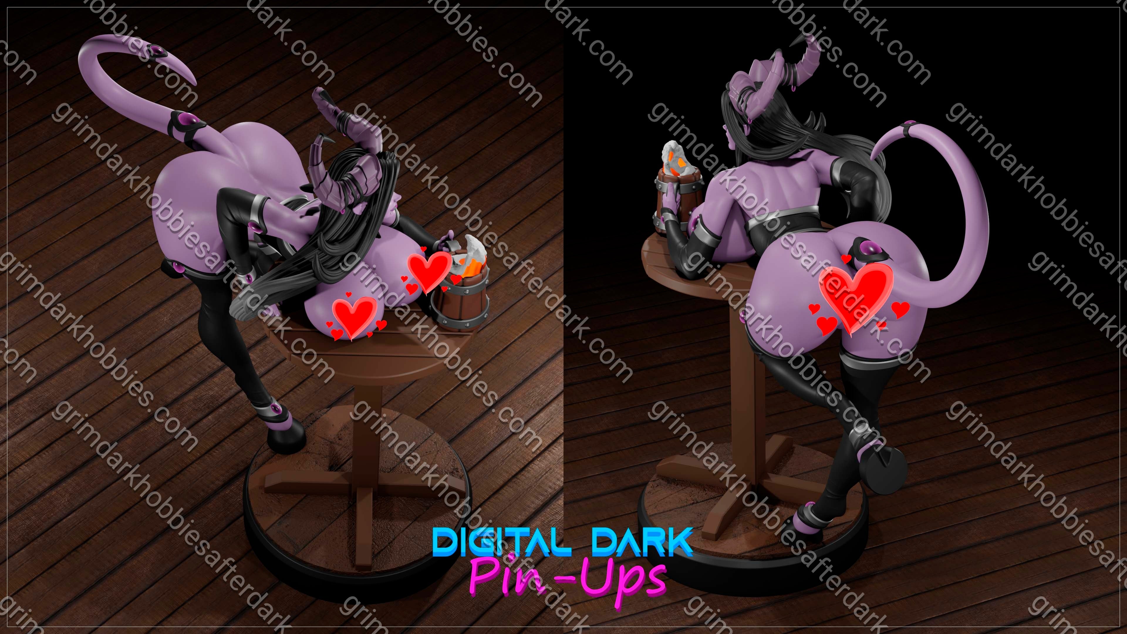 Digital Dark Pin-Ups Lainuura – 1:24 Scale Print-to-Order Model