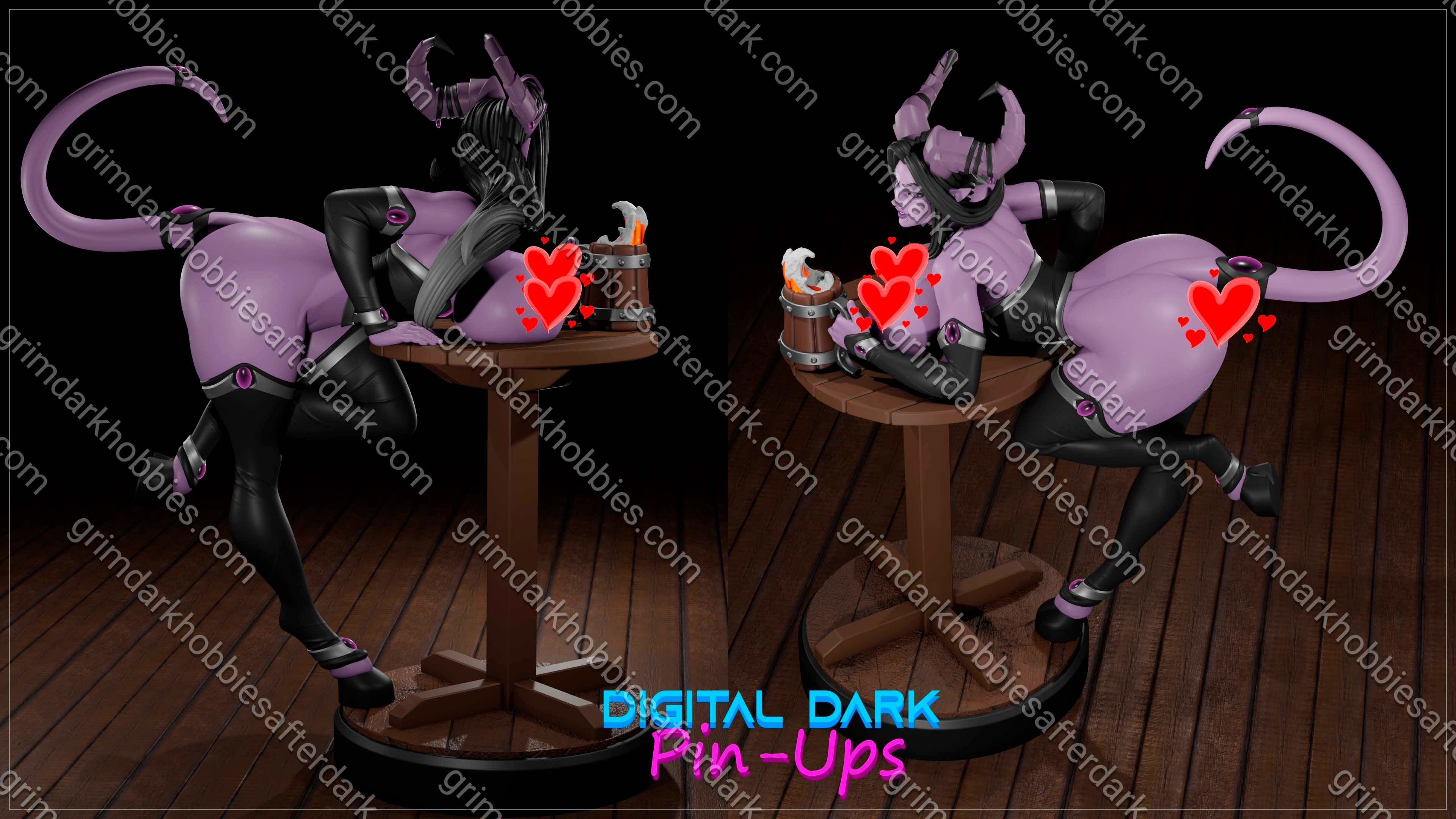 Digital Dark Pin-Ups Lainuura – 1:24 Scale Print-to-Order Model