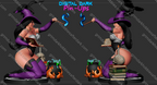 Digital Dark Pin-Ups Witch – 1:12 Scale Print-to-Order Model
