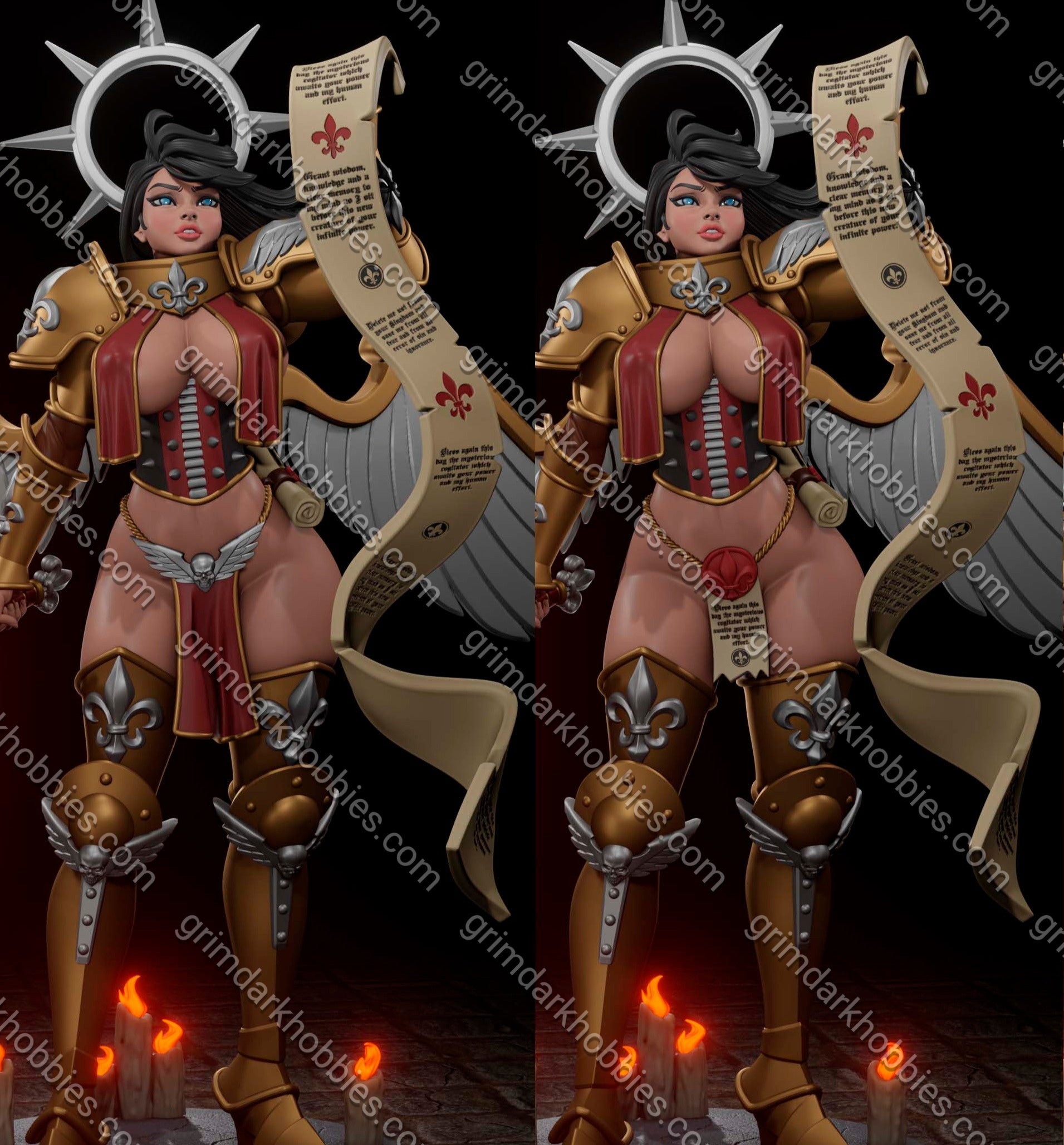 Digital Dark Pin-Ups FUTA Saint Celeste – 1:10-1:4 Scale Print-to-Order Model