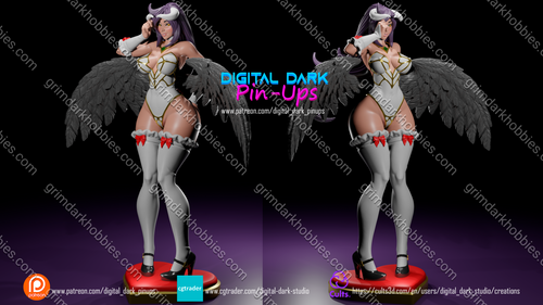 Digital Dark Pin-Ups Albedo – 1:10-1:4 Scale Print-to-Order Model