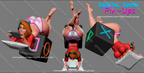 Digital Dark Pin-Ups Gamer Girl 3 – 1:12 Scale Print-to-Order Model