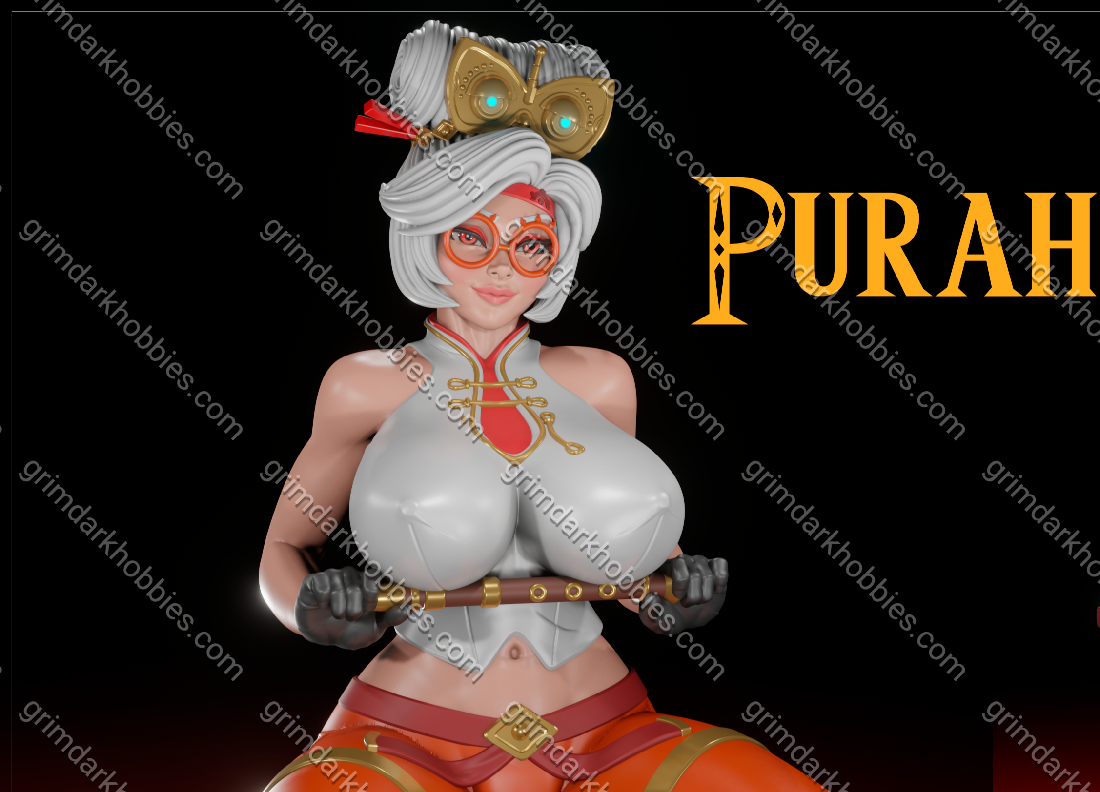 Digital Dark Pin-Ups FUTA Purah – 1:10-1:4 Scale Print-to-Order Model