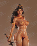 Dejah Thoris resin pin-up figure kit by Abe3D, 1:24 scale, view 1 of 9