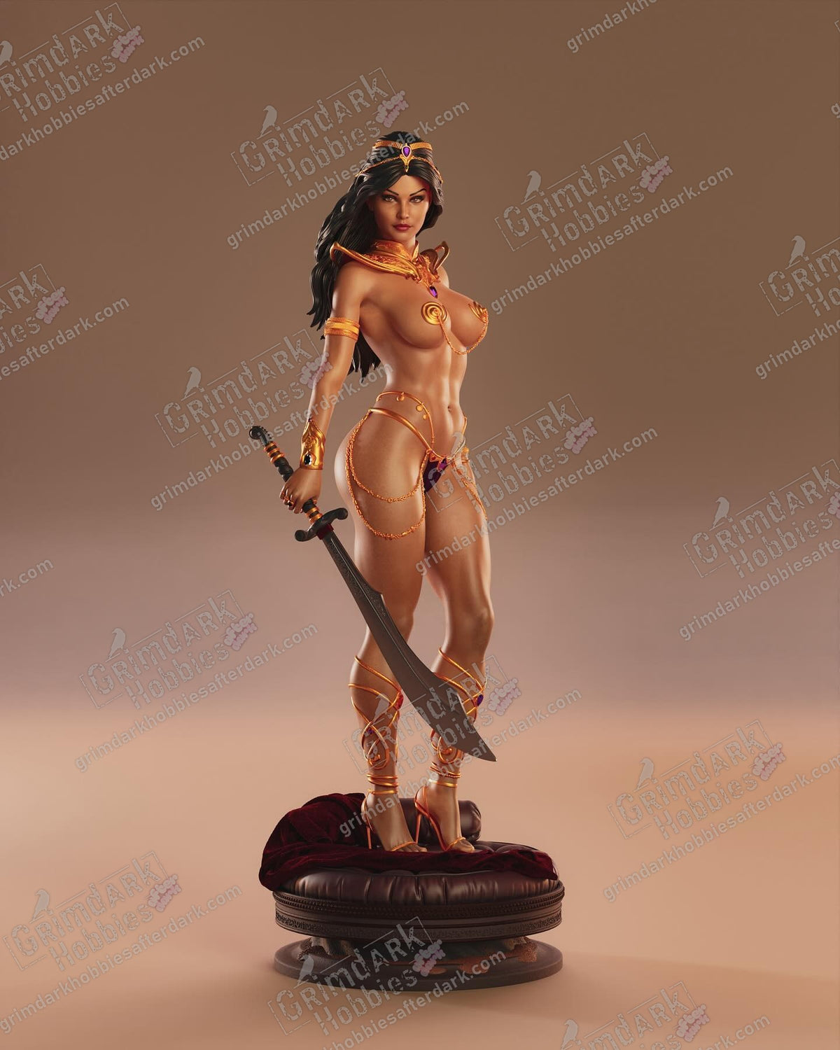 Dejah Thoris resin pin-up figure kit by Abe3D, 1:24 scale, view 1 of 9
