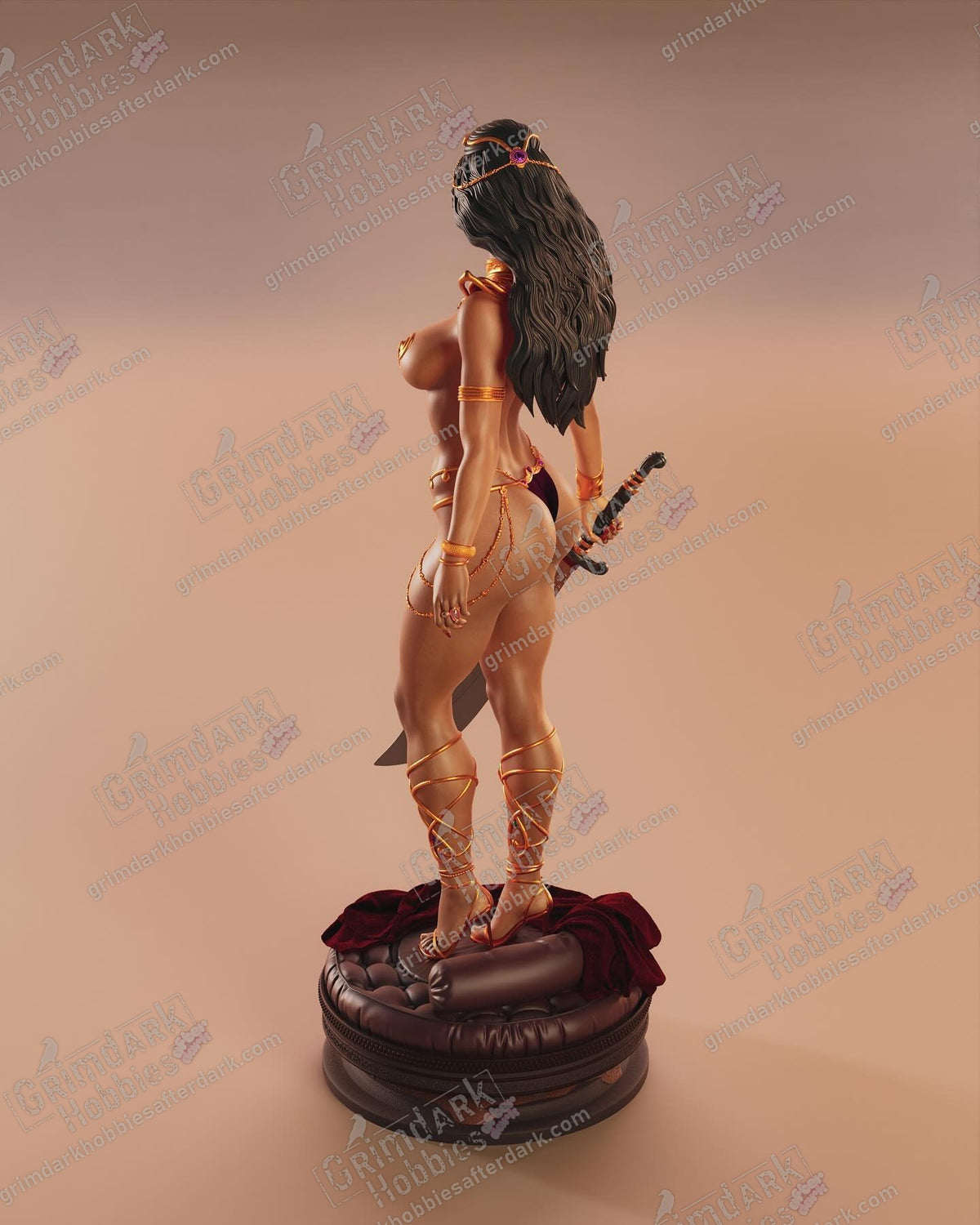 Dejah Thoris resin pin-up figure kit by Abe3D, 1:24 scale, view 1 of 9