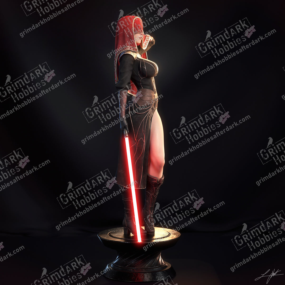 KOTOR2 Visas Marr resin pin-up figure kit by Abe3D, 1:24 scale, view 1 of 14