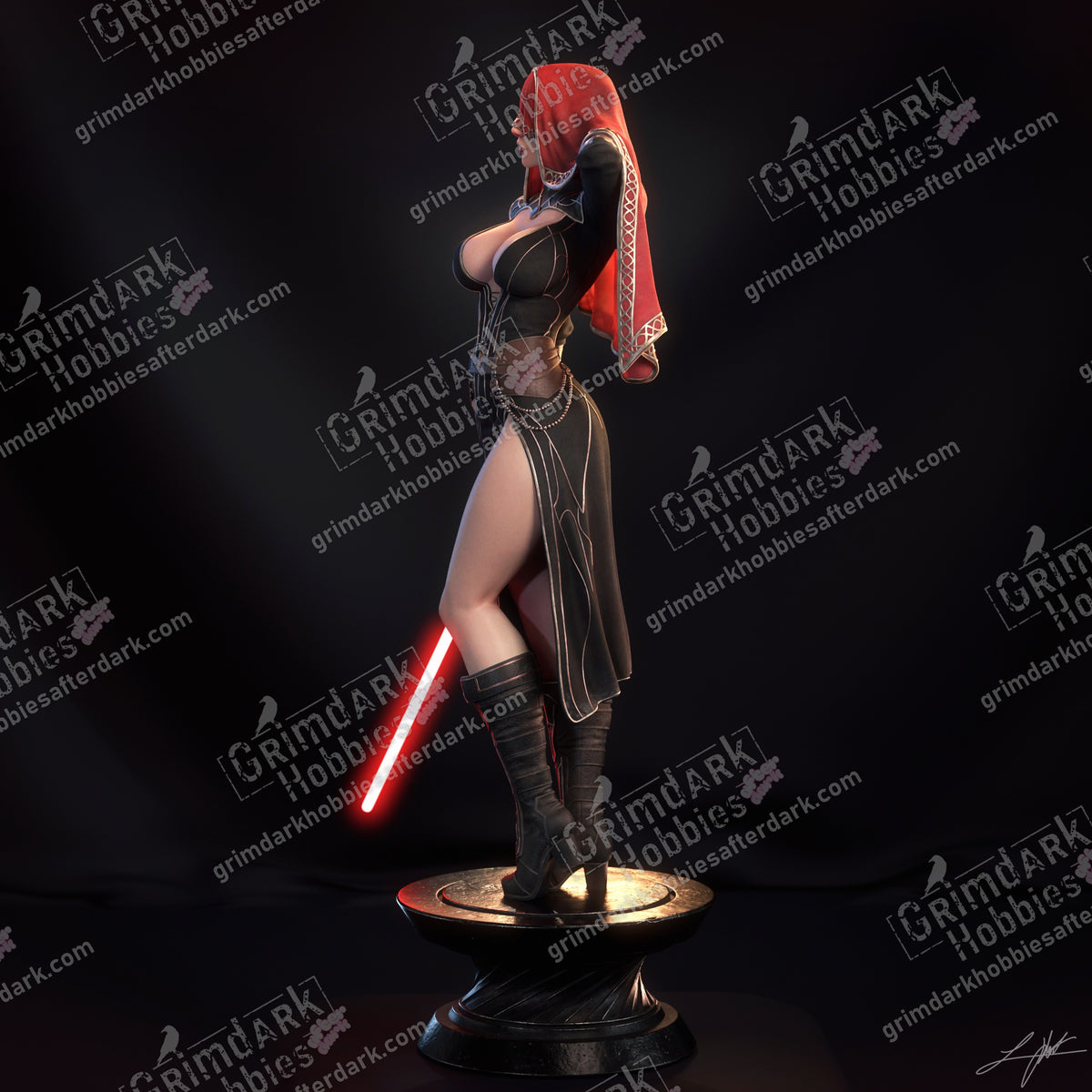 KOTOR2 Visas Marr resin pin-up figure kit by Abe3D, 1:24 scale, view 1 of 14