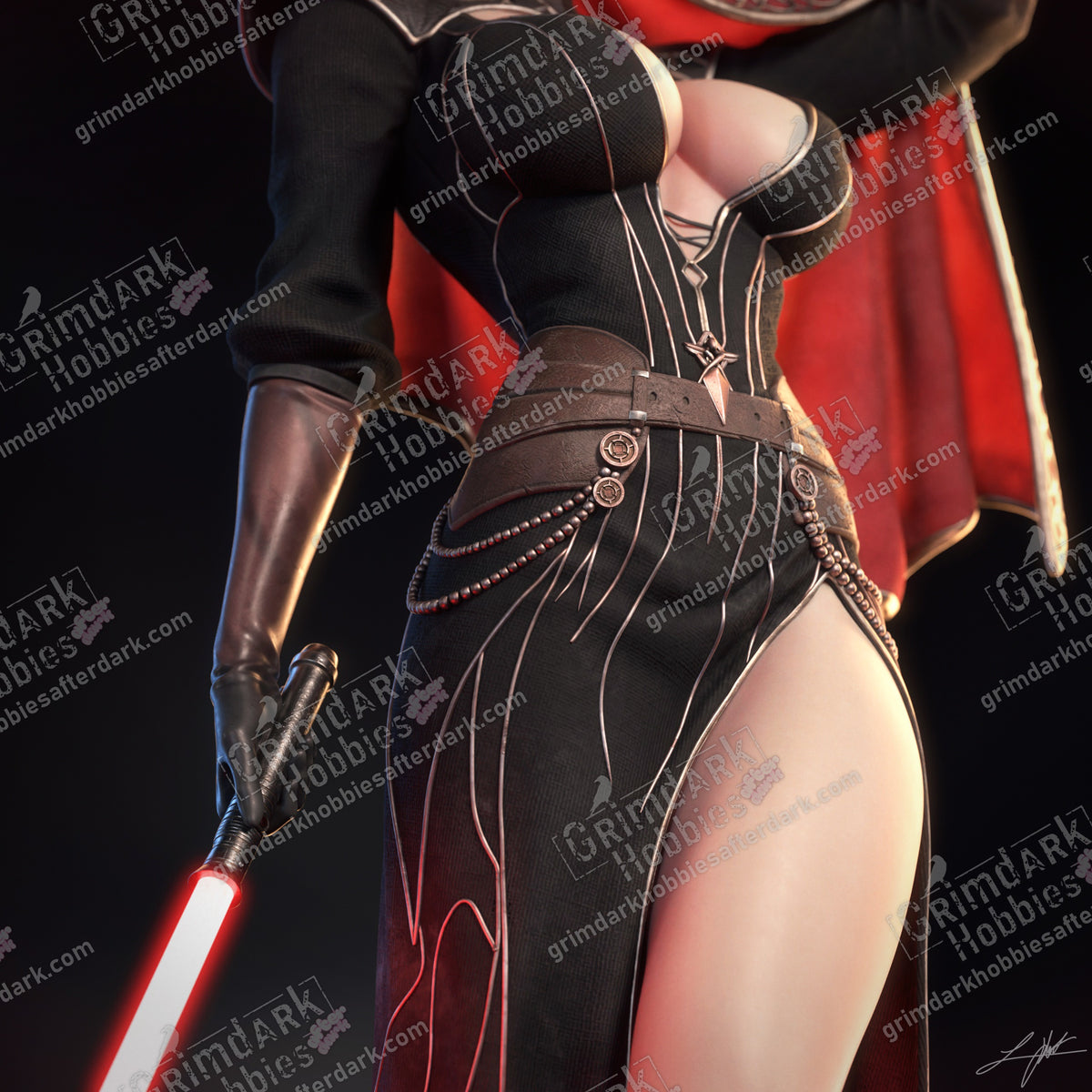 KOTOR2 Visas Marr resin pin-up figure kit by Abe3D, 1:24 scale, view 1 of 14