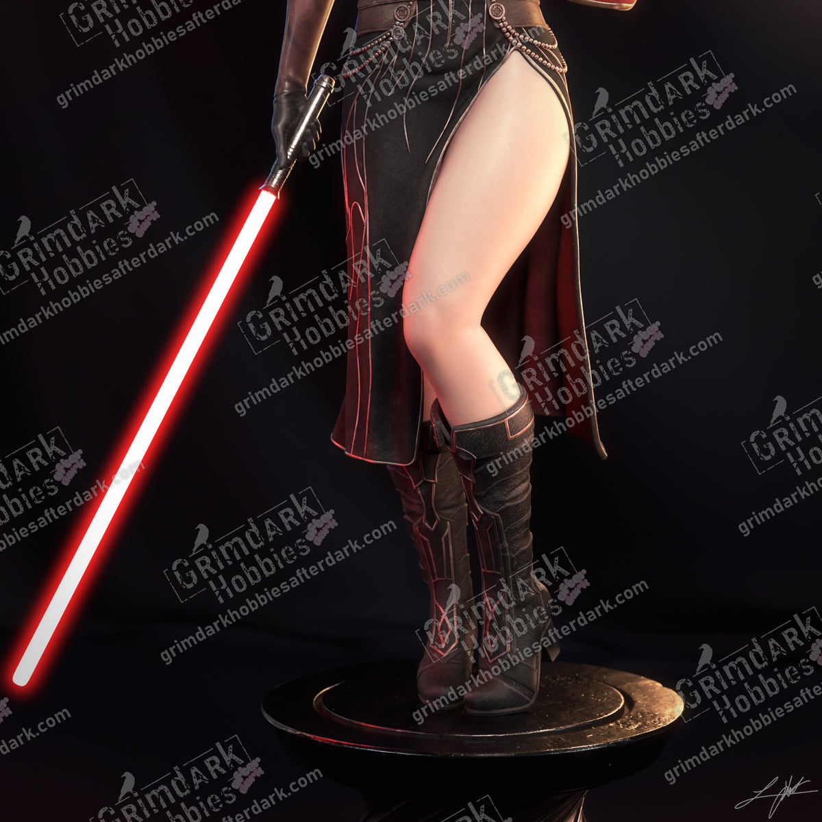 KOTOR2 Visas Marr resin pin-up figure kit by Abe3D, 1:24 scale, view 1 of 14