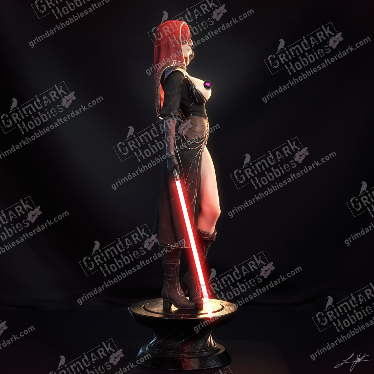 KOTOR2 Visas Marr resin pin-up figure kit by Abe3D, 1:24 scale, view 1 of 14