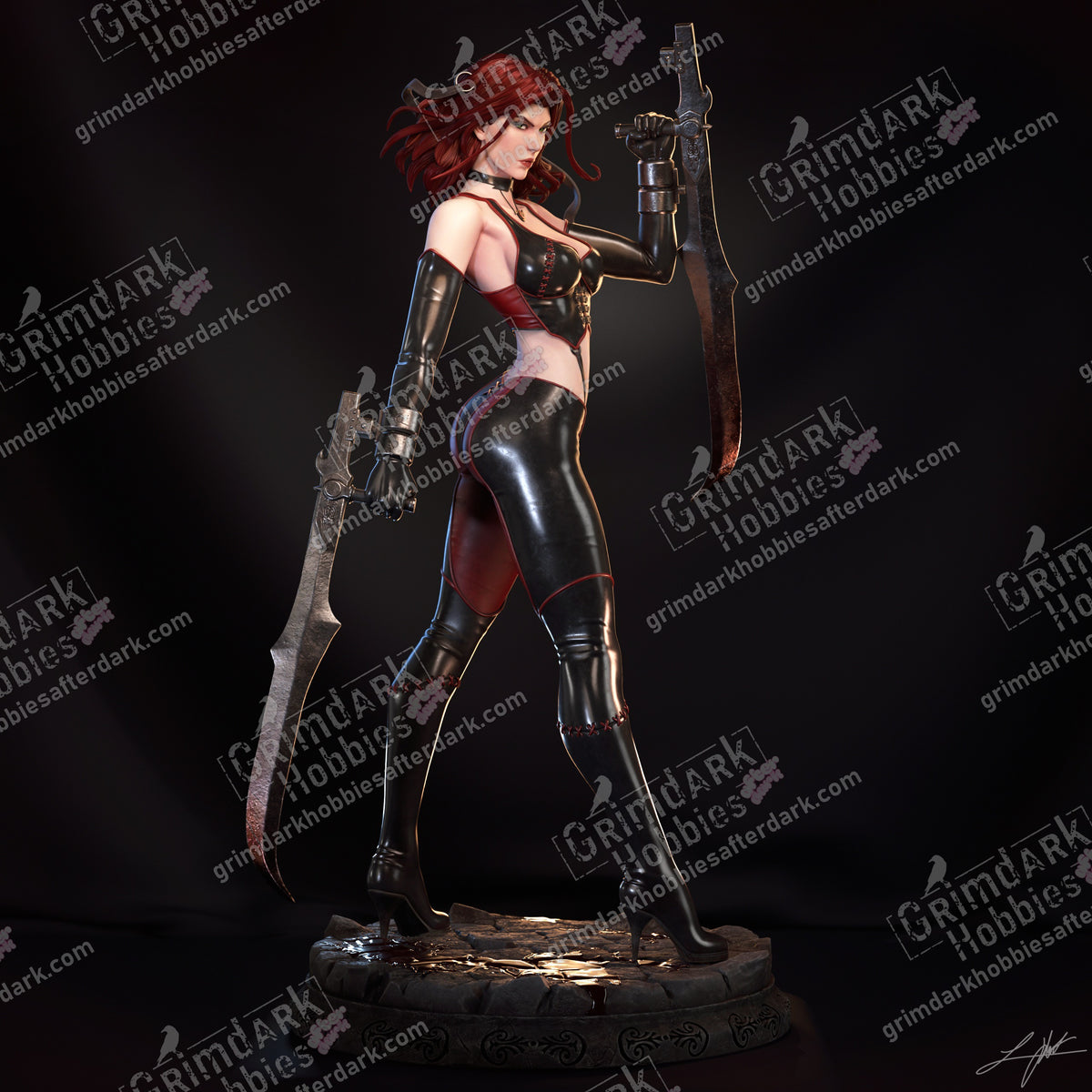 Bloodrayne resin pin-up figure kit by Abe3D, 1:24 scale, view 1 of 17