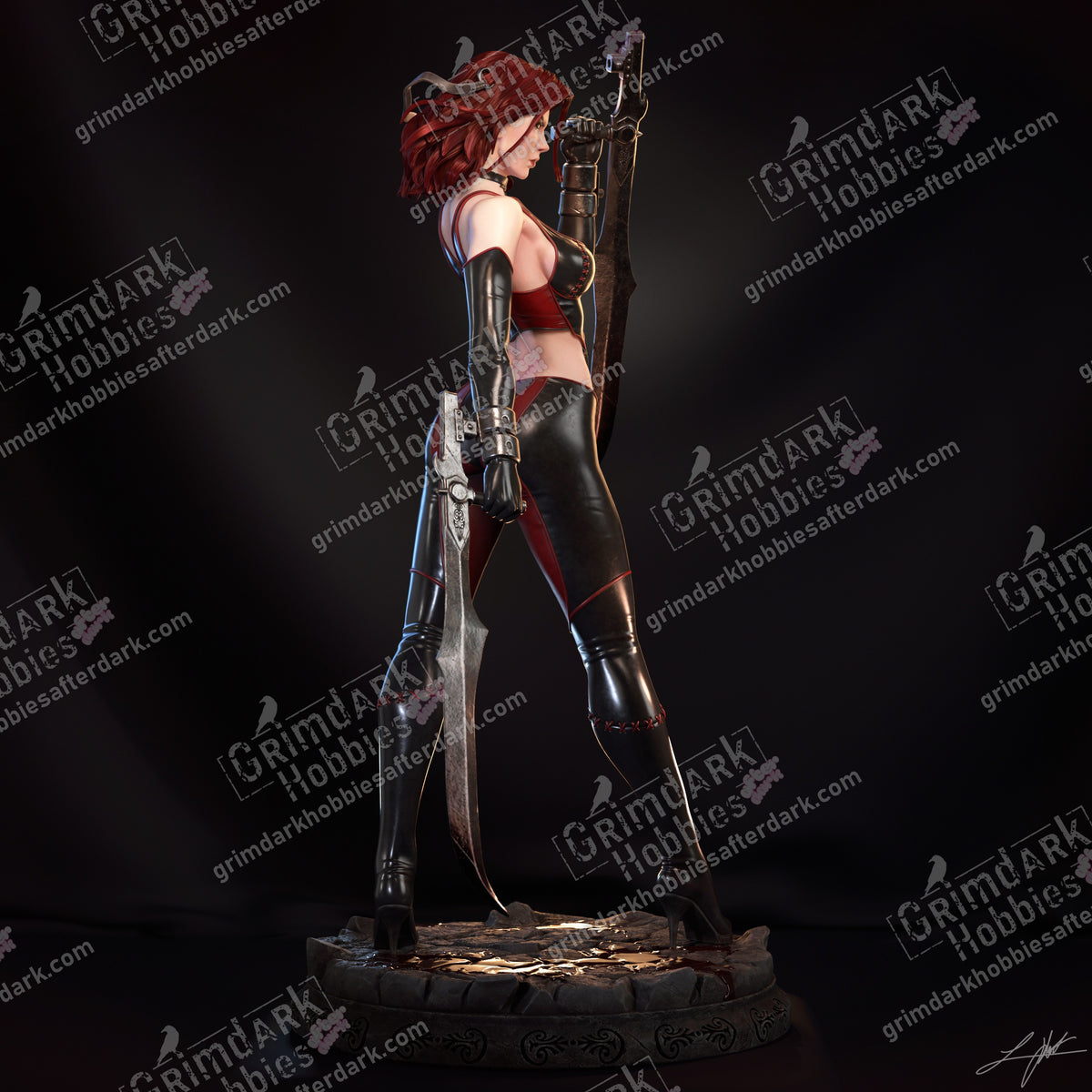 Bloodrayne resin pin-up figure kit by Abe3D, 1:24 scale, view 1 of 17