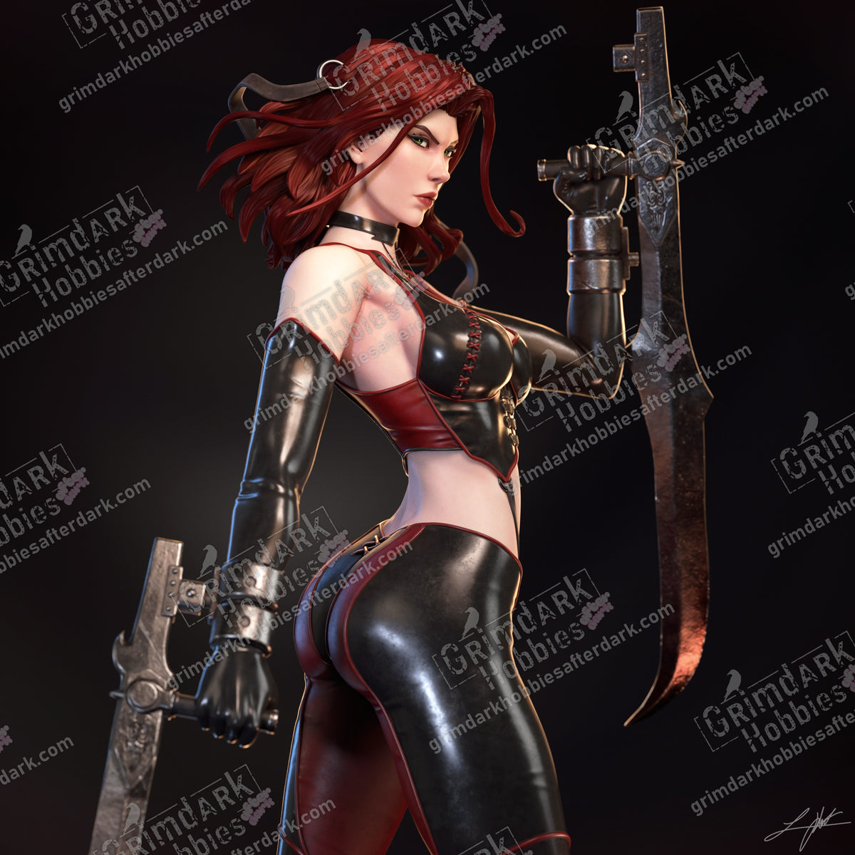 Bloodrayne resin pin-up figure kit by Abe3D, 1:24 scale, view 1 of 17