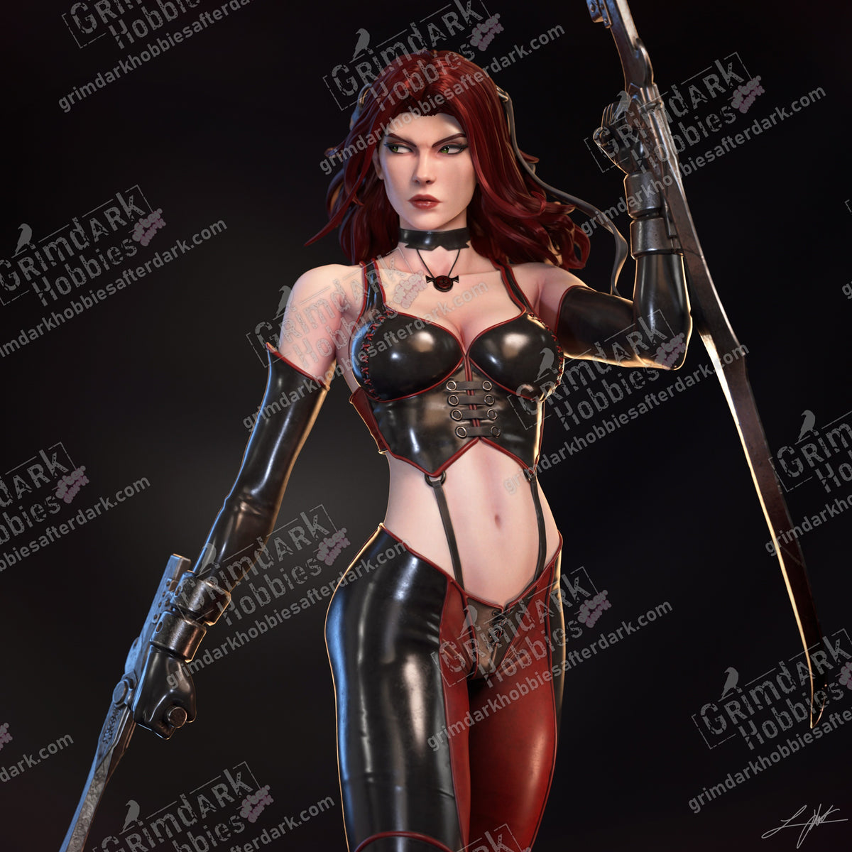 Bloodrayne resin pin-up figure kit by Abe3D, 1:24 scale, view 1 of 17